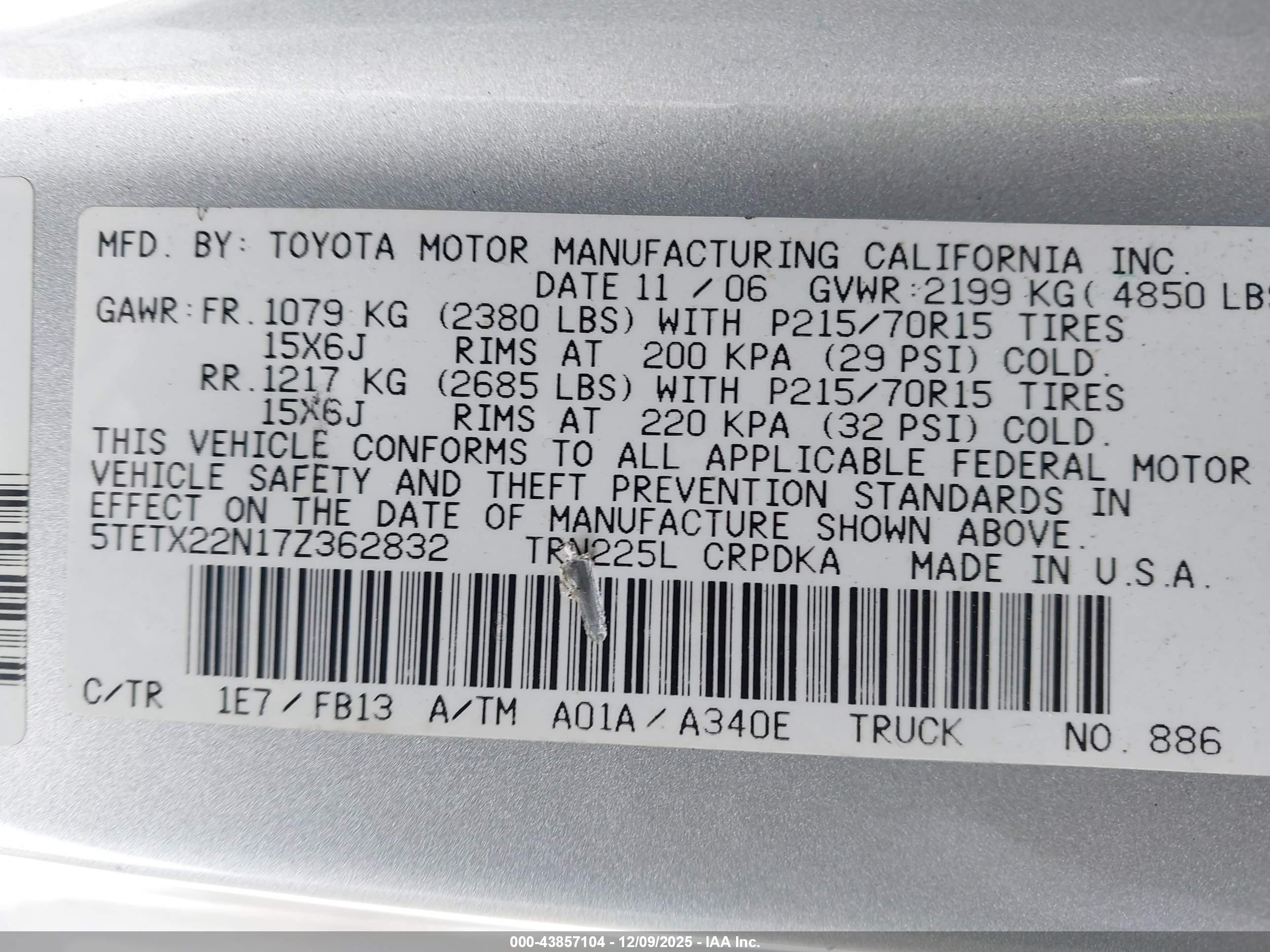 TOYOTA TACOMA image 9