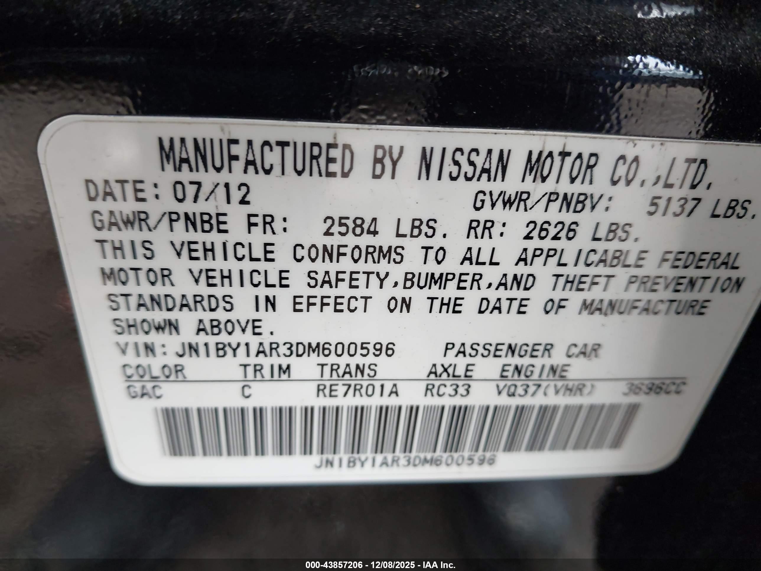 INFINITI M37X image 9