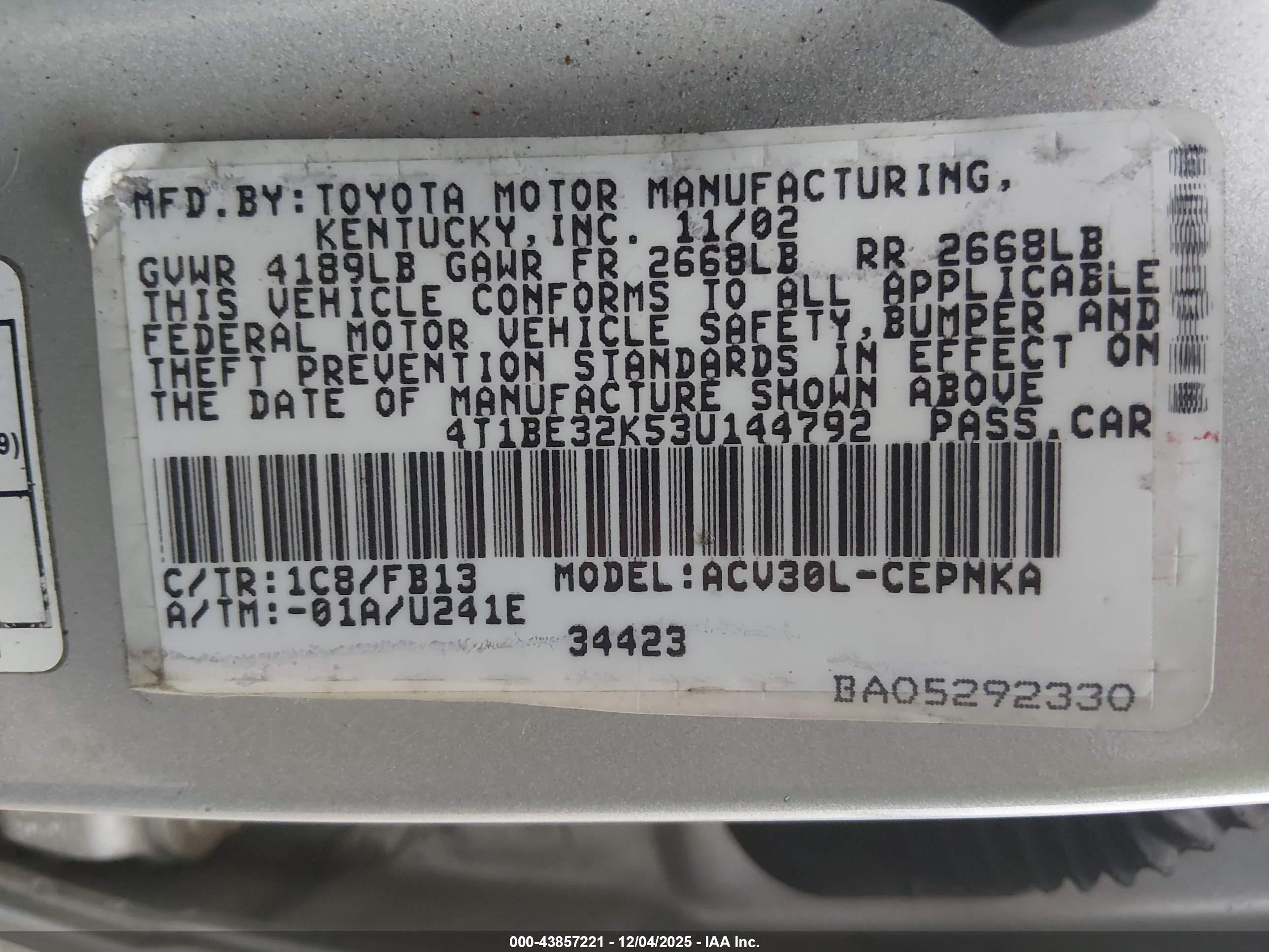 TOYOTA CAMRY image 9
