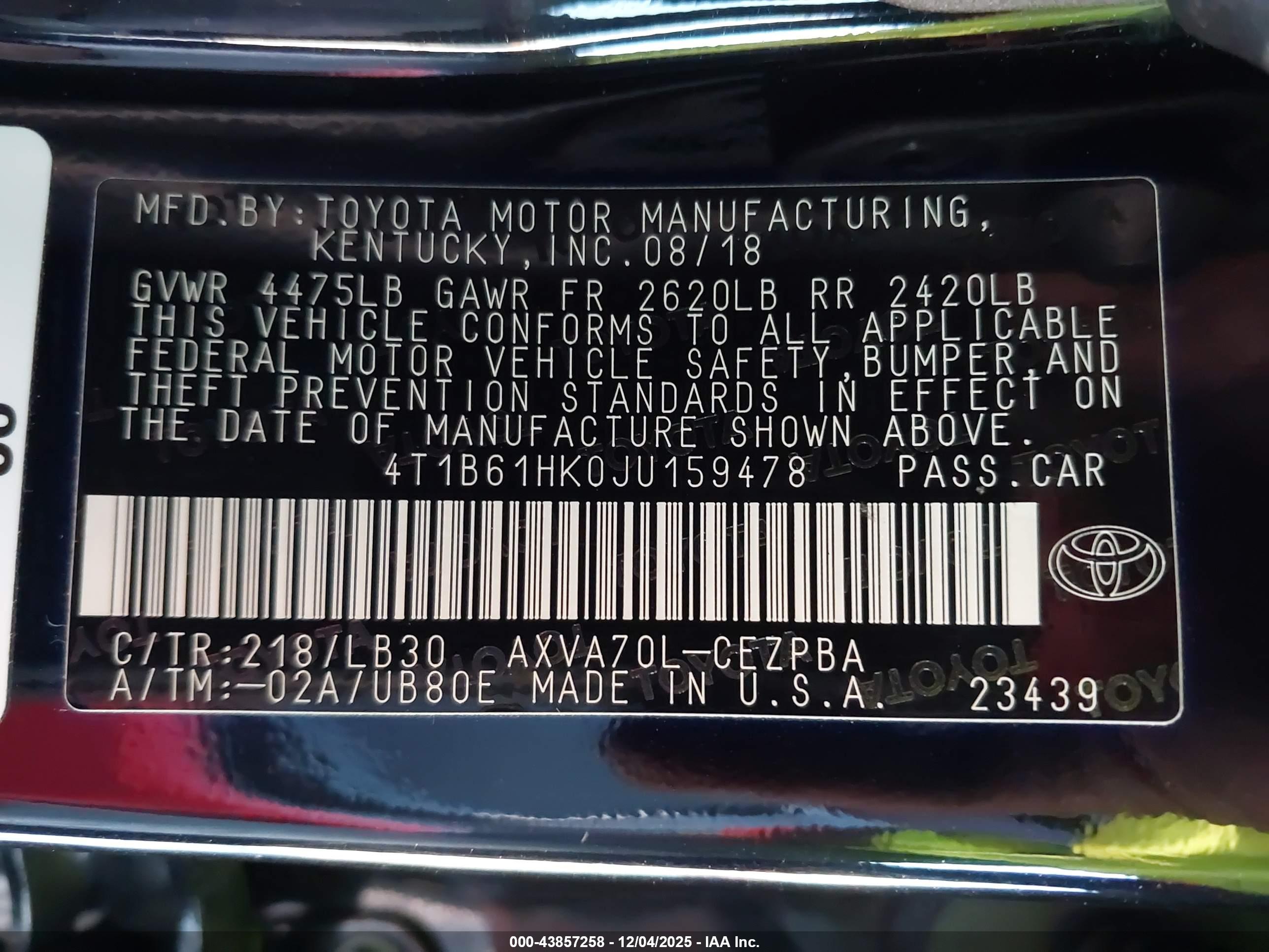 TOYOTA CAMRY image 9