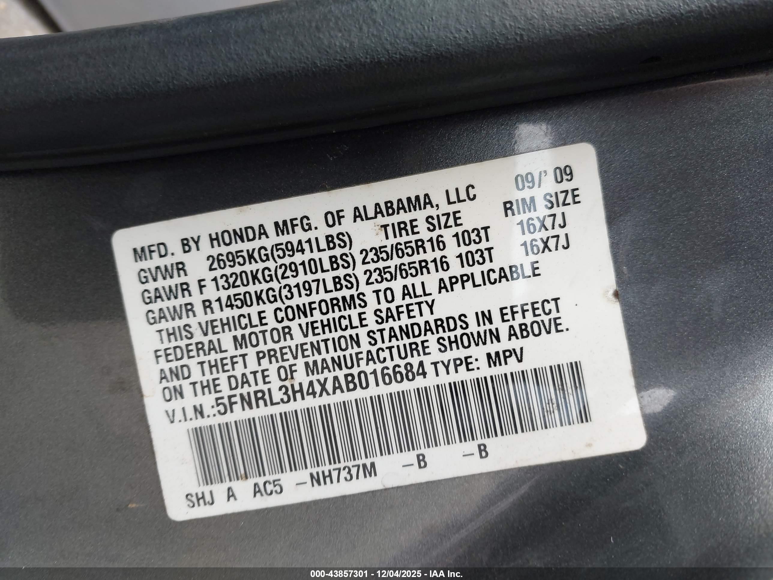 HONDA ODYSSEY image 9
