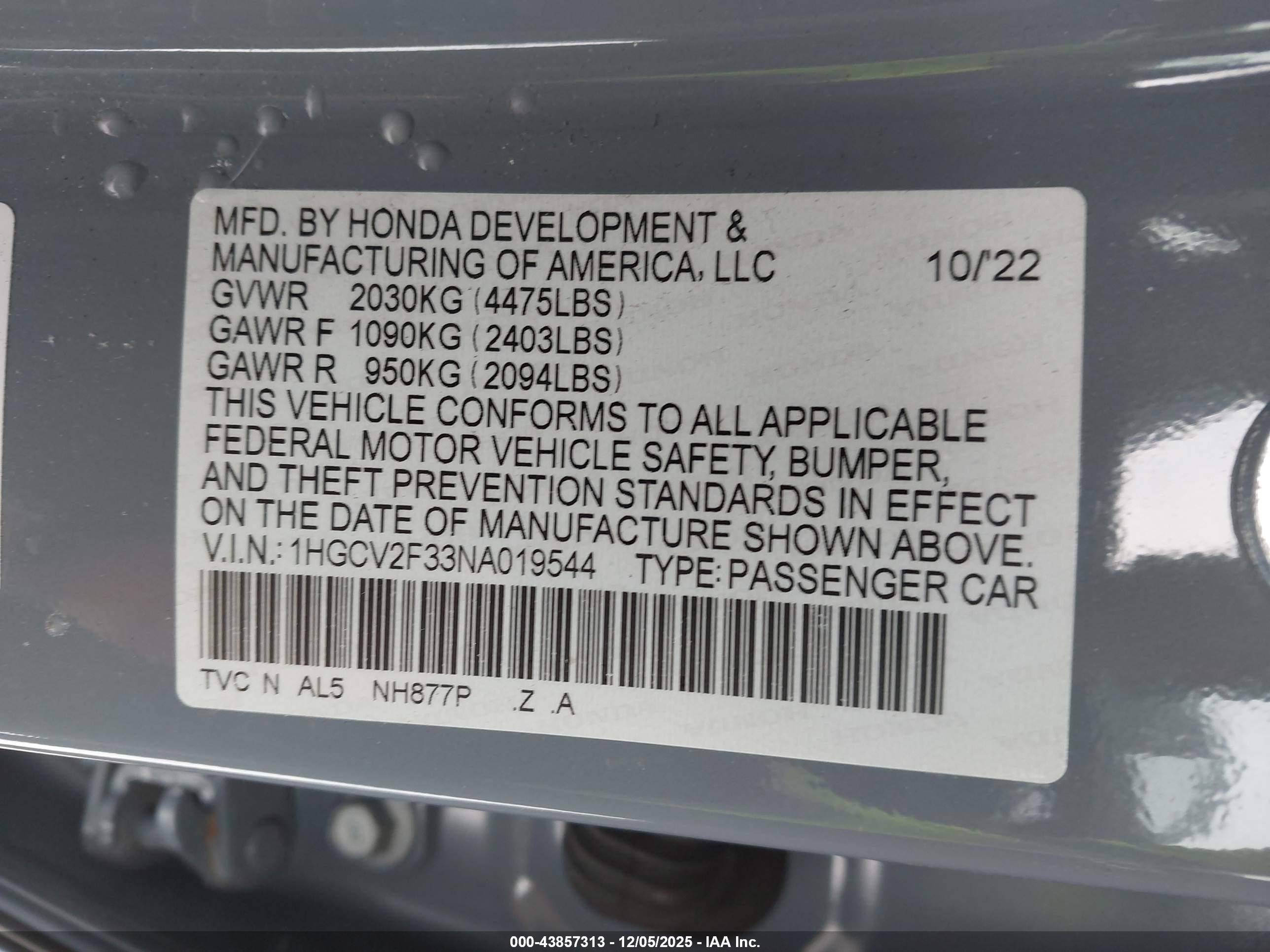 HONDA ACCORD image 9