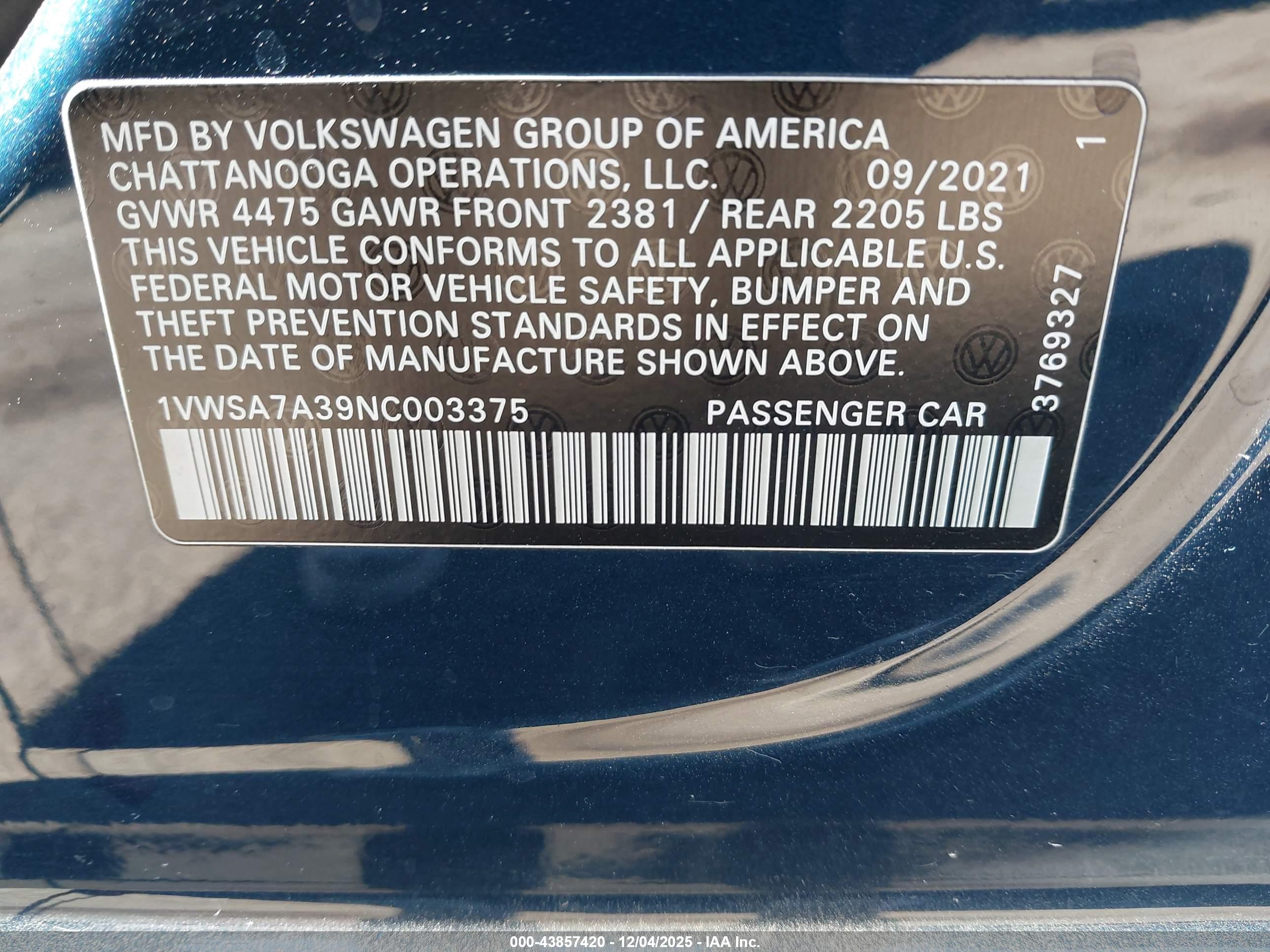 VOLKSWAGEN PASSAT image 9