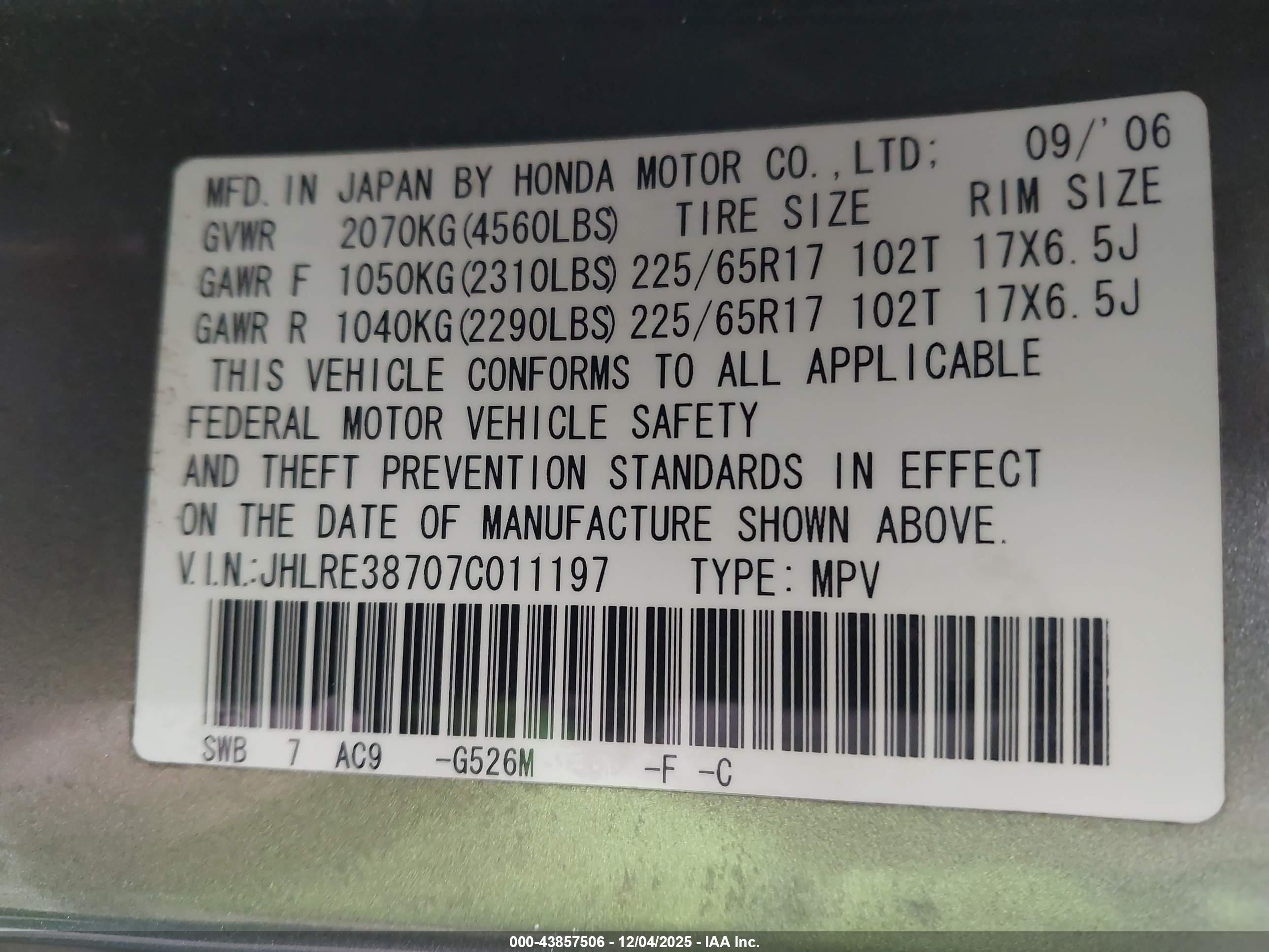 HONDA CR-V image 9