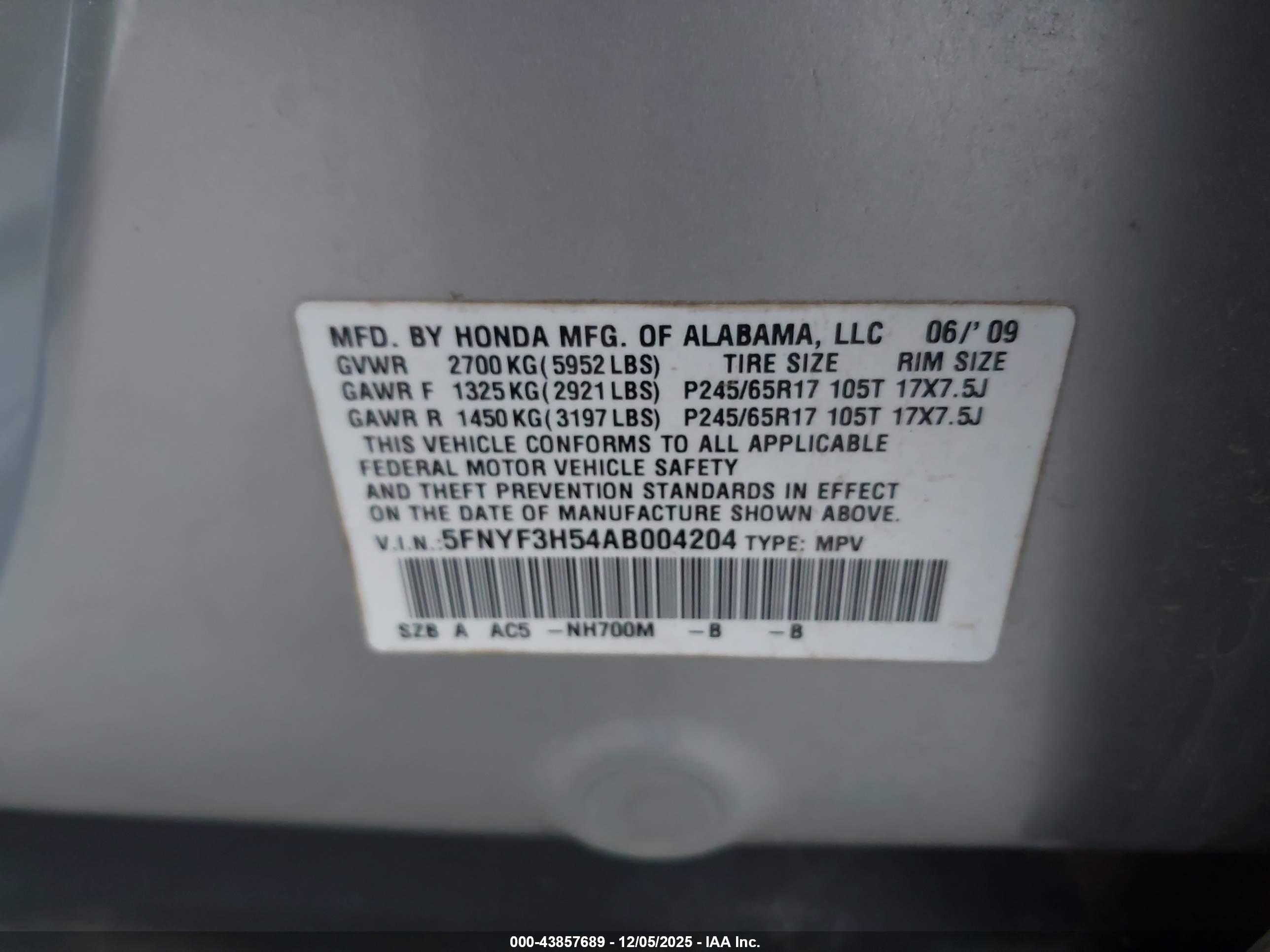 HONDA PILOT image 9