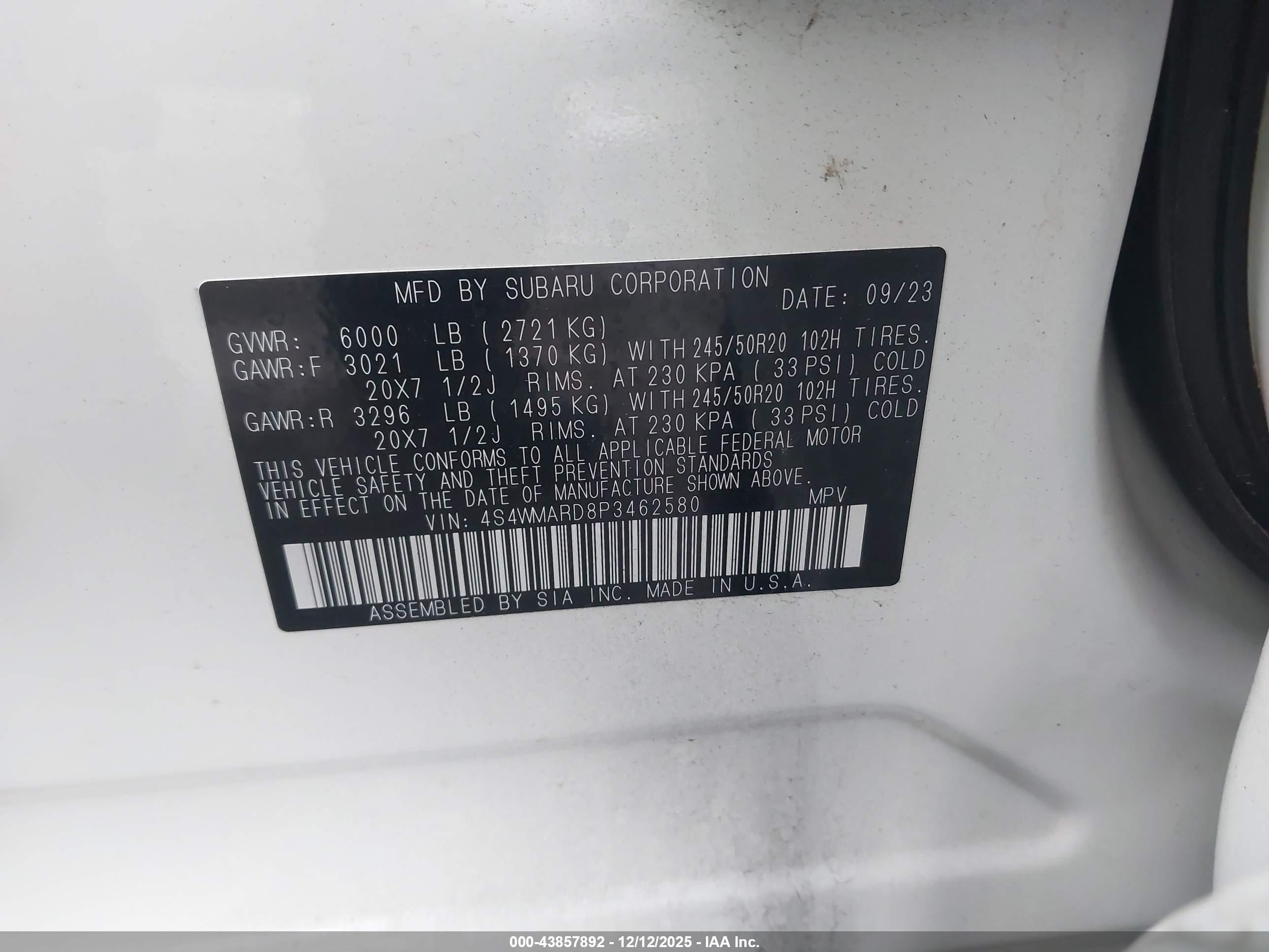 SUBARU ASCENT image 9