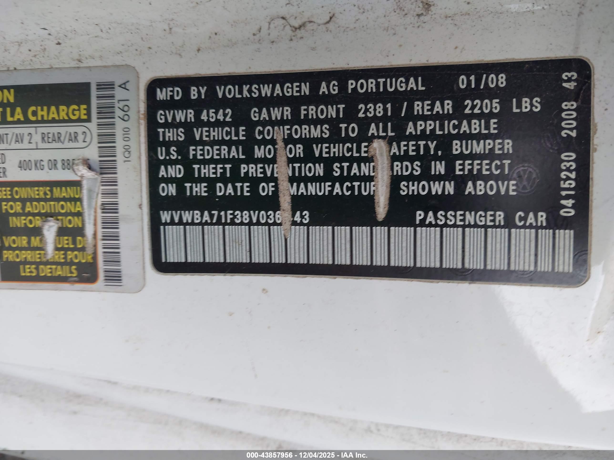 VOLKSWAGEN EOS image 9