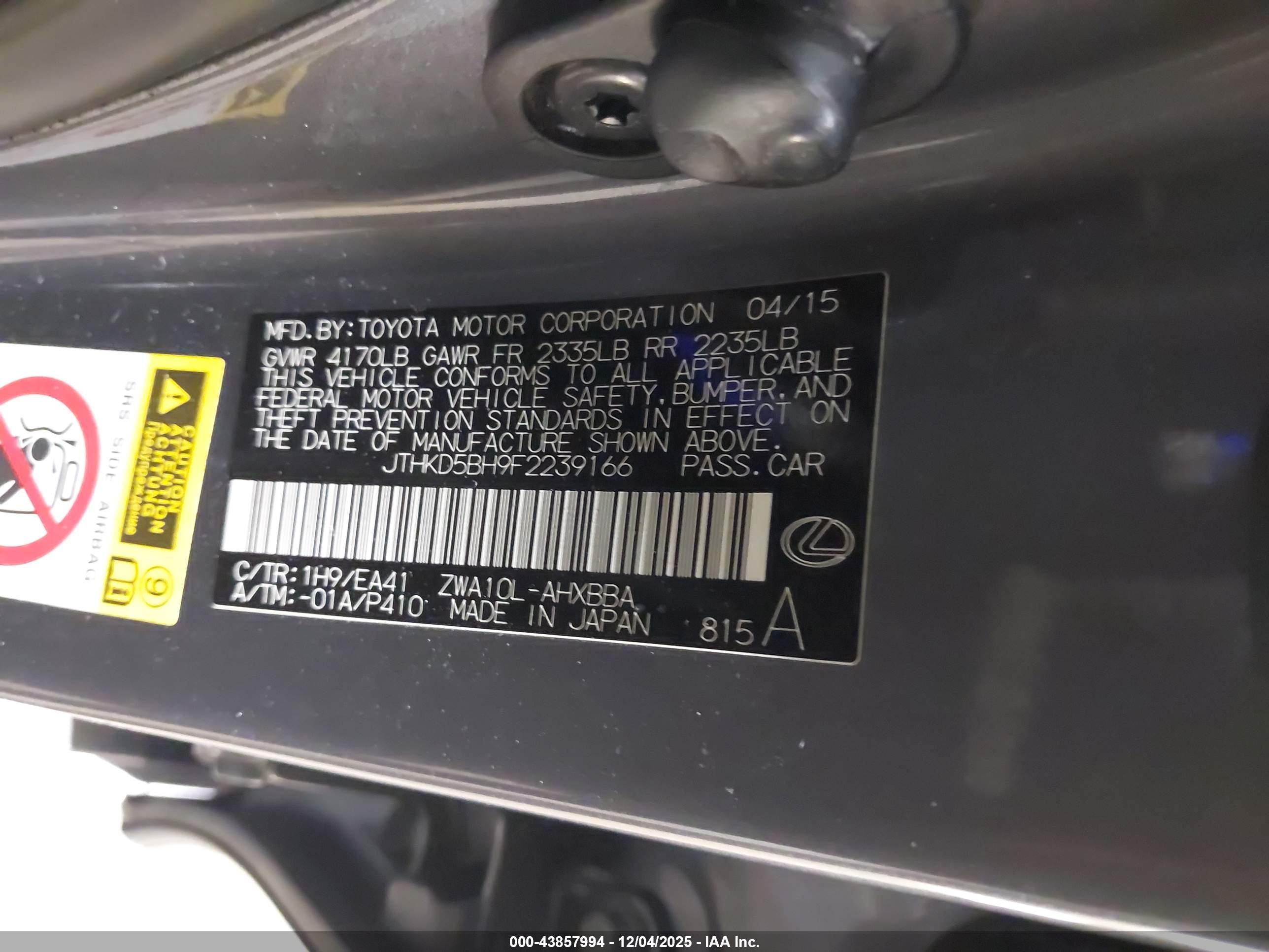 LEXUS CT image 9