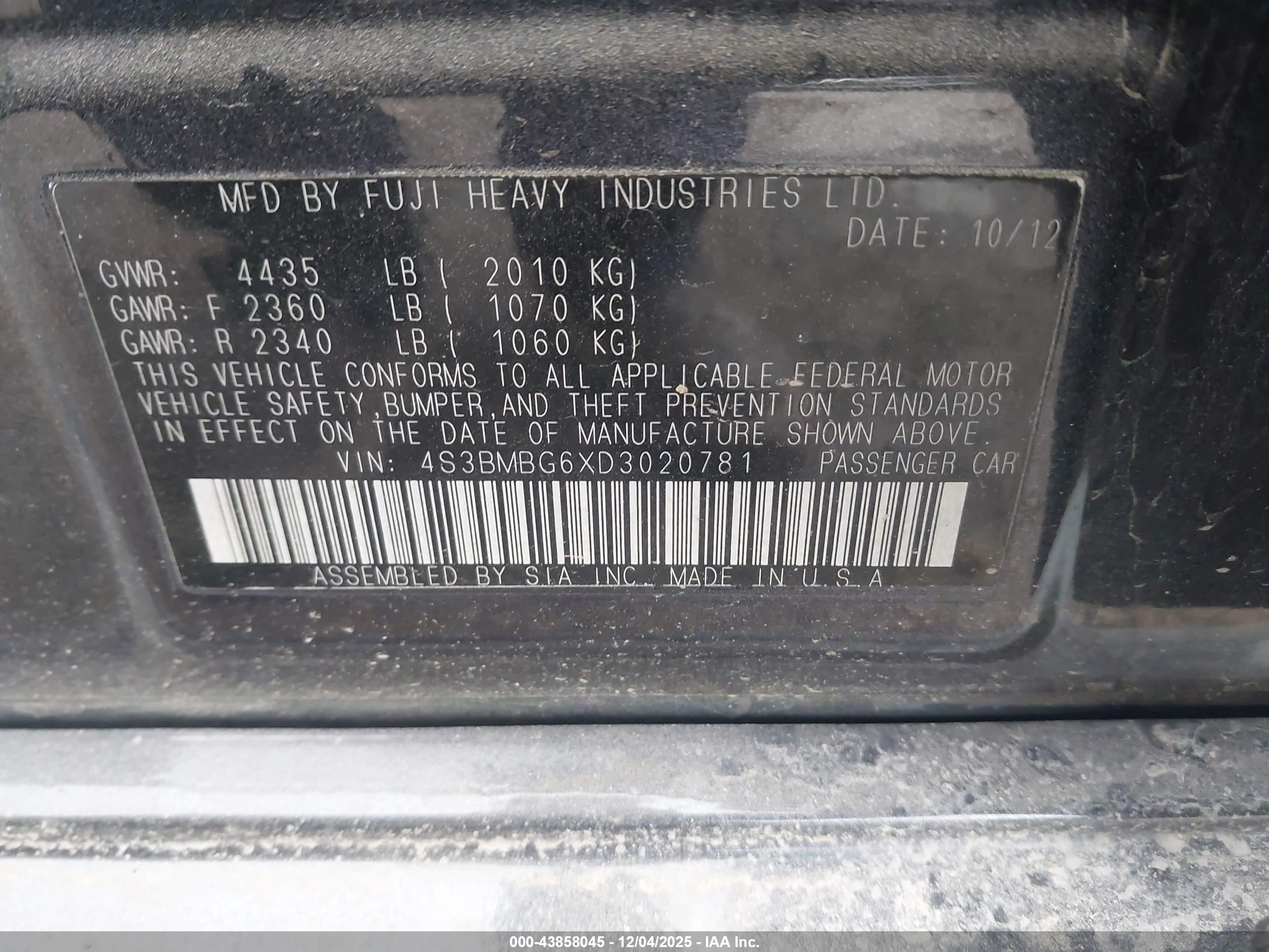 SUBARU LEGACY image 9