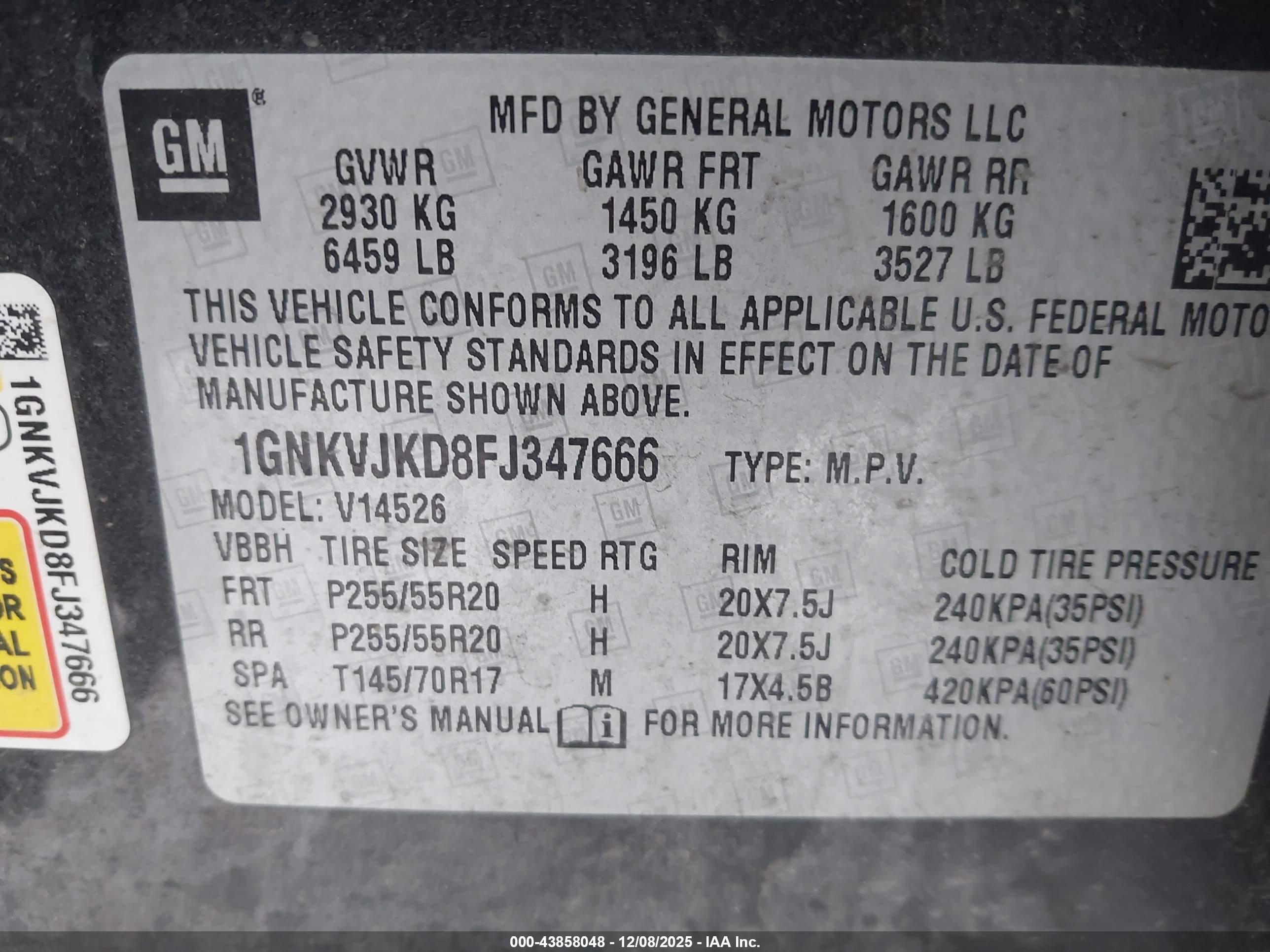 CHEVROLET TRAVERSE image 9