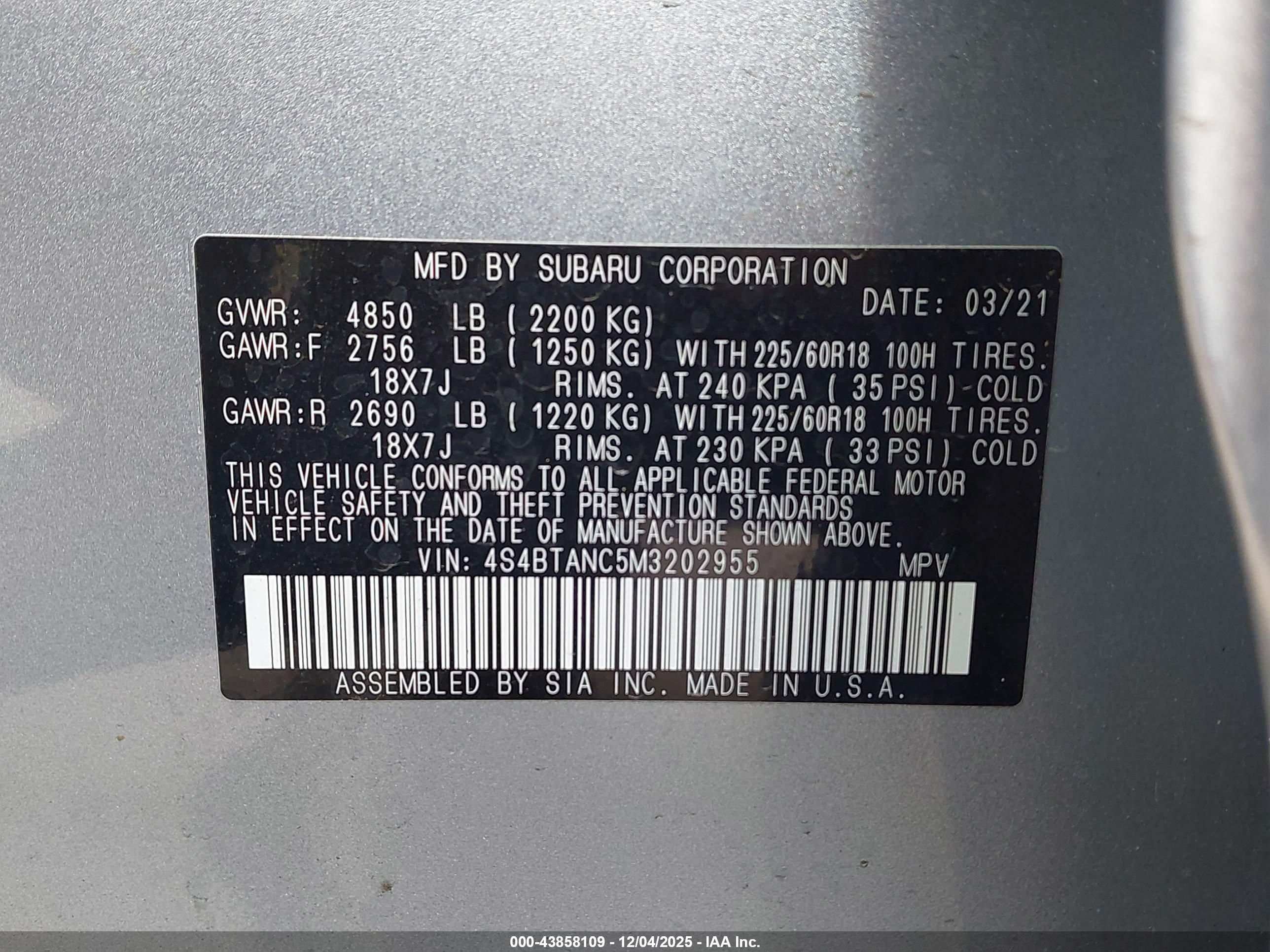 SUBARU OUTBACK image 9