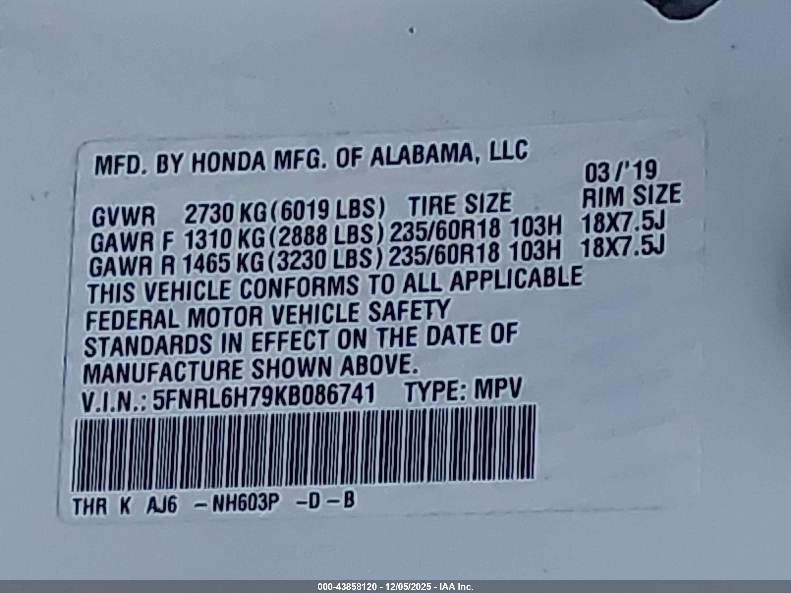 HONDA ODYSSEY image 9