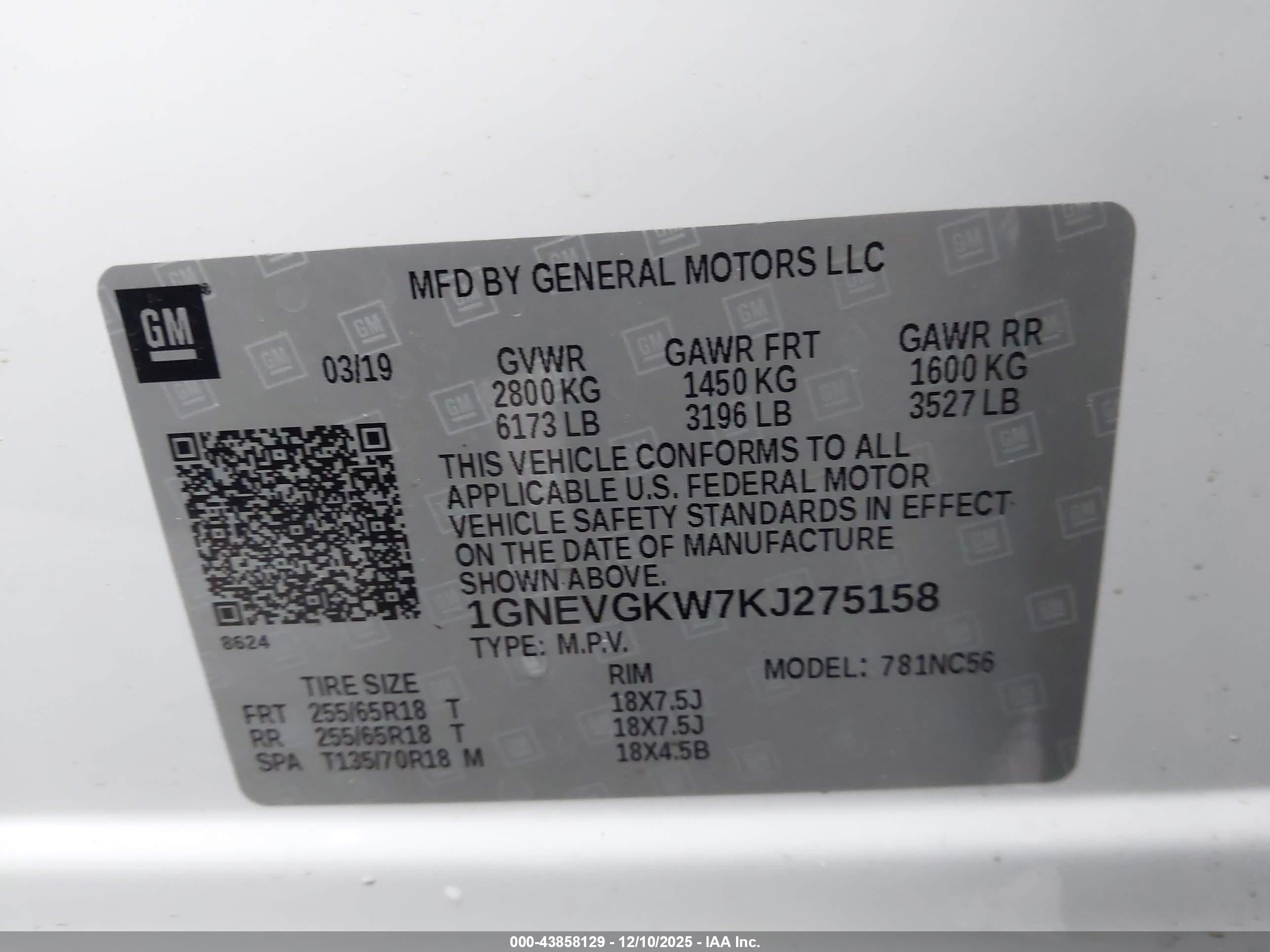 CHEVROLET TRAVERSE image 9
