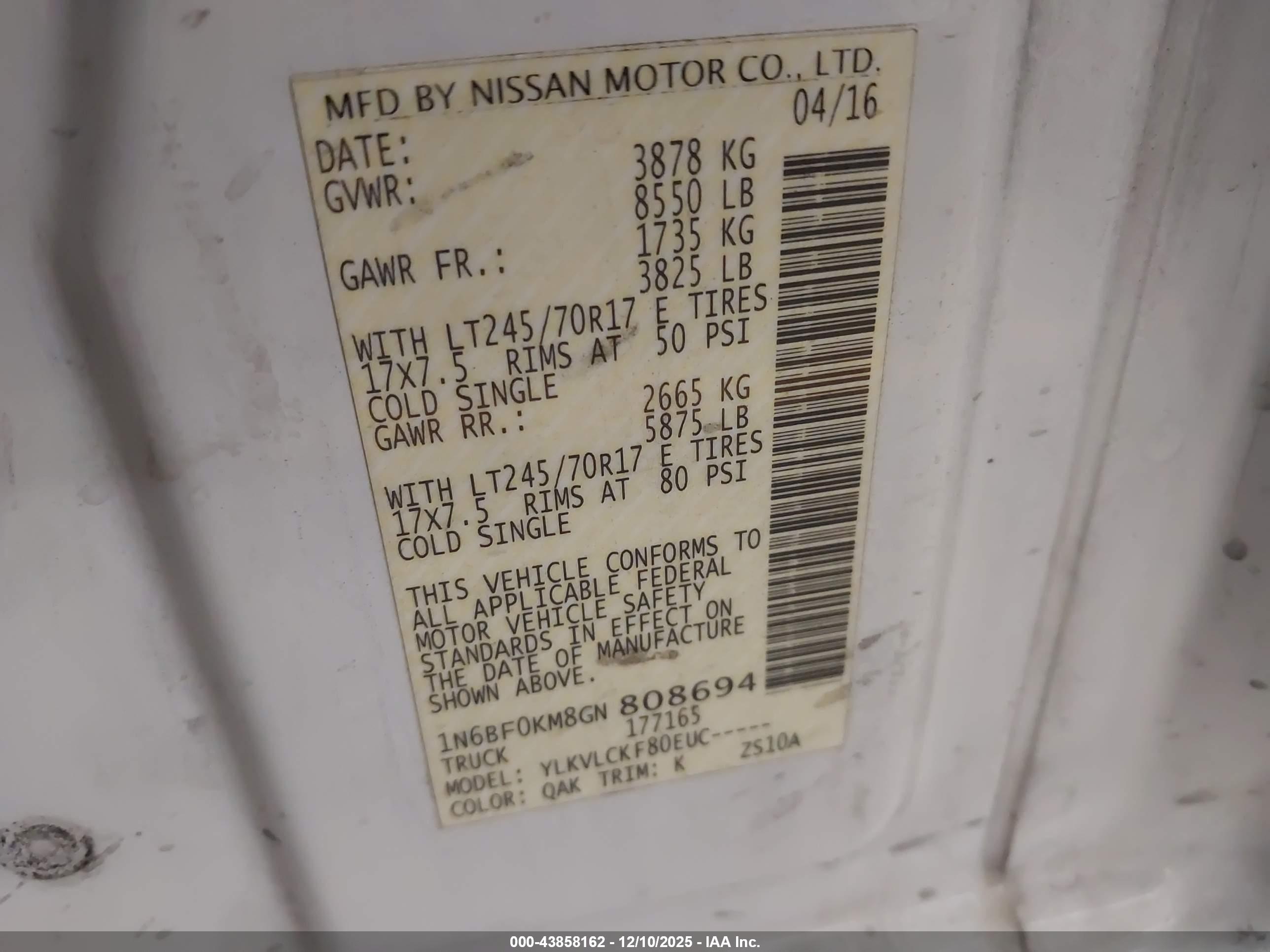 NISSAN NV image 9