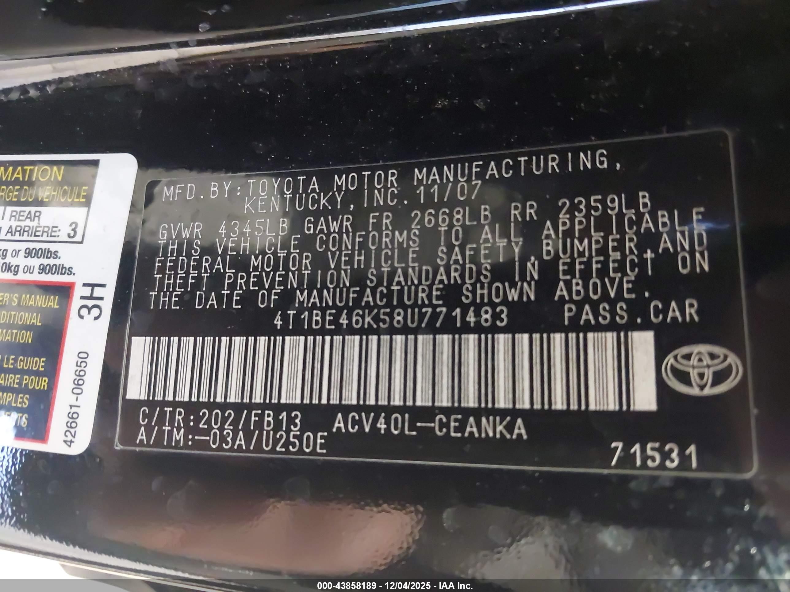 TOYOTA CAMRY image 9