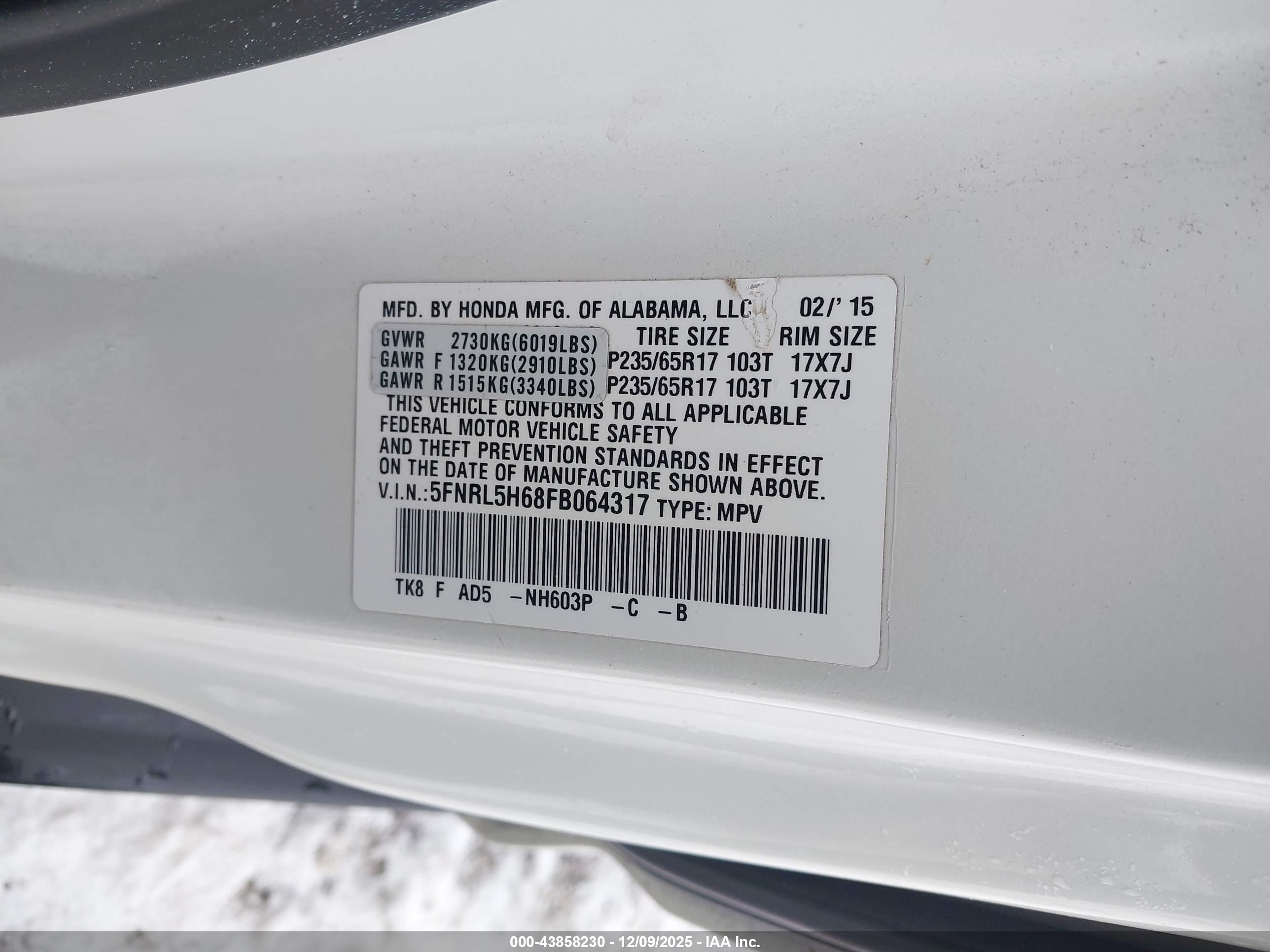 HONDA ODYSSEY image 9