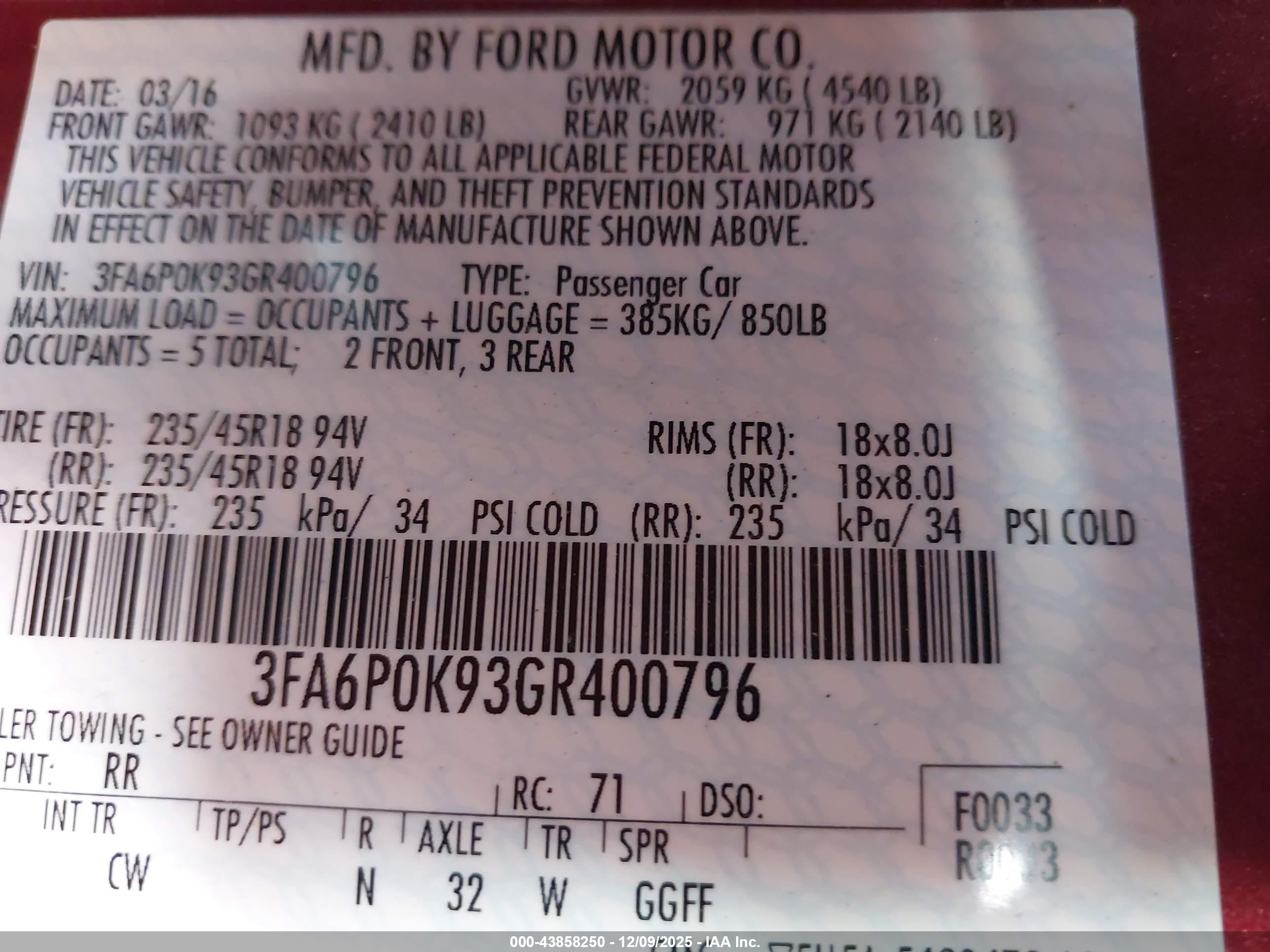 FORD FUSION image 9