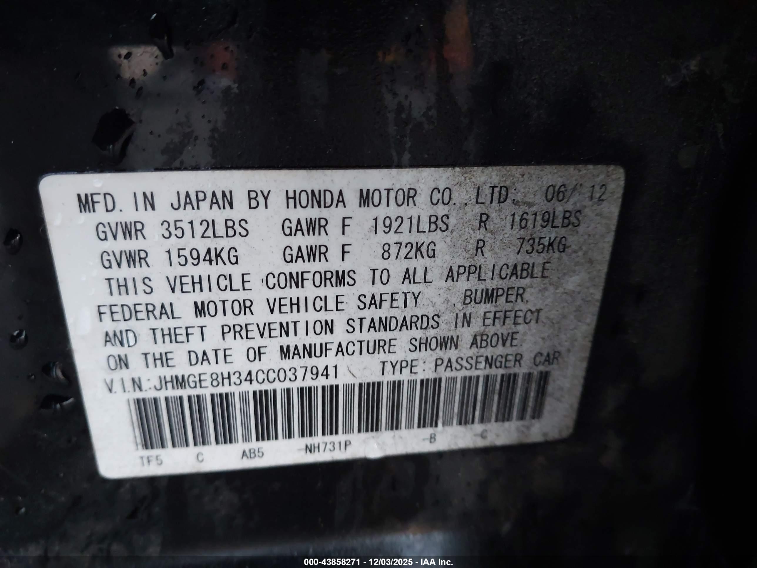 HONDA FIT image 9