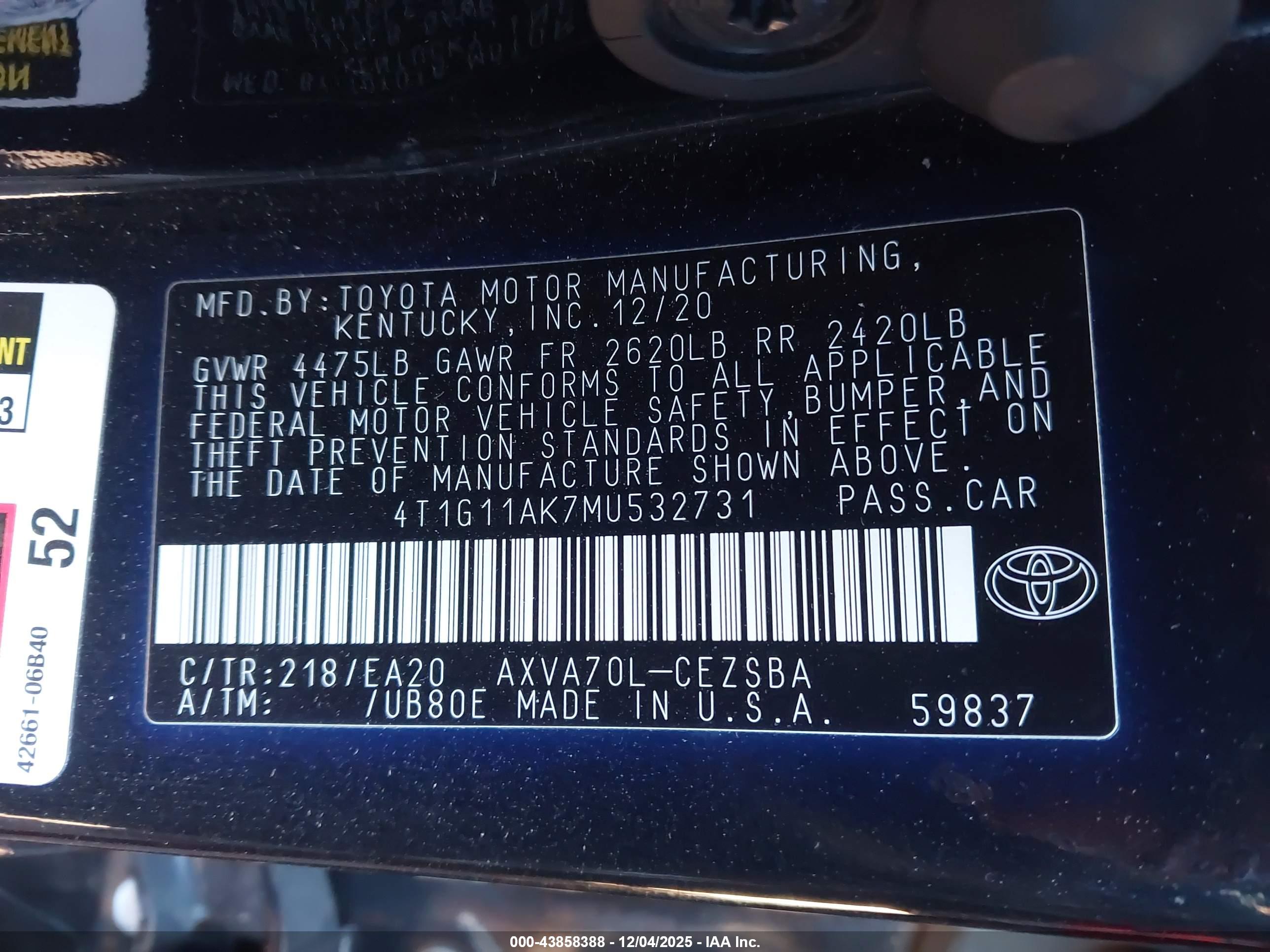 TOYOTA CAMRY image 9