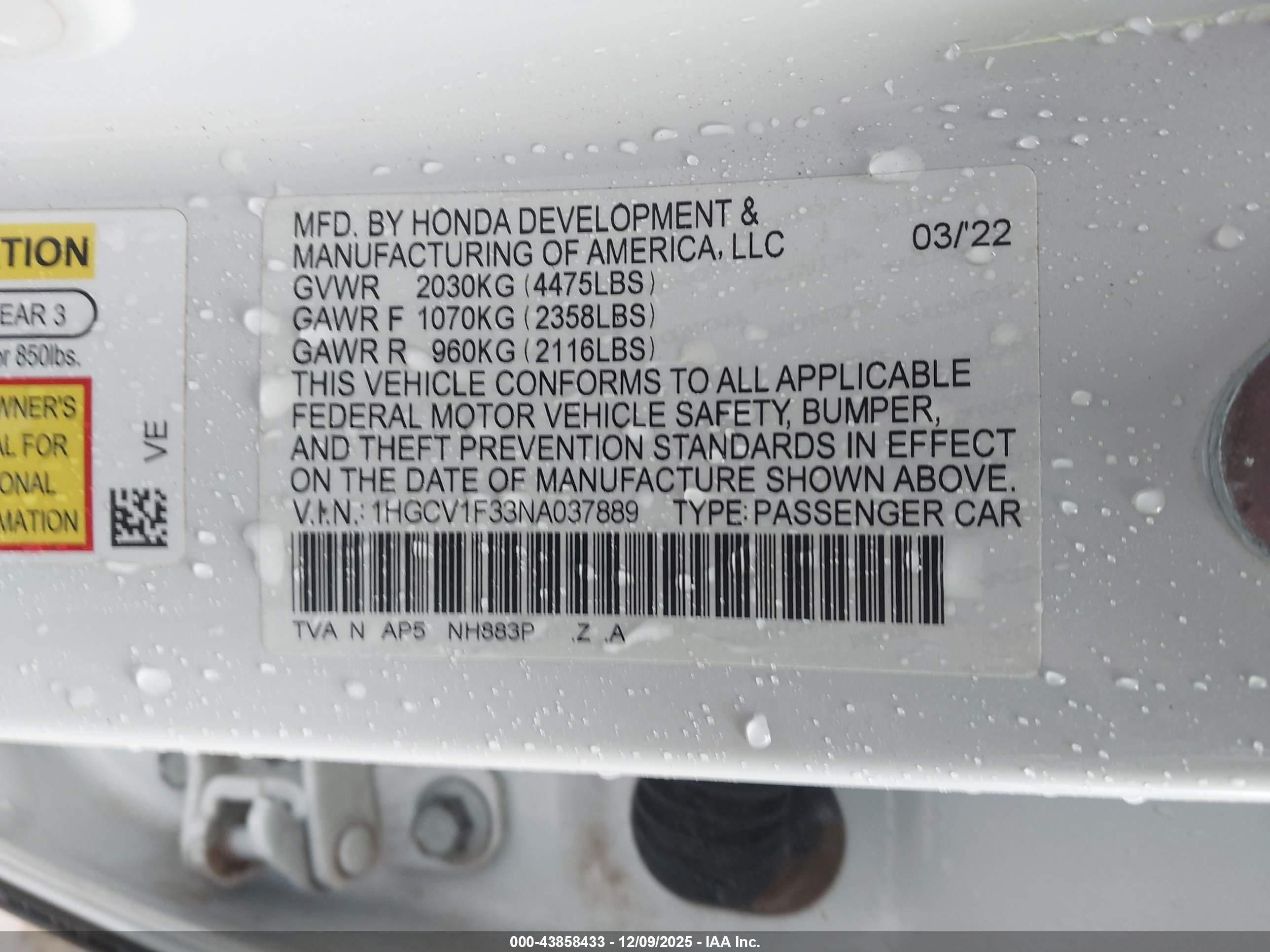 HONDA ACCORD image 9