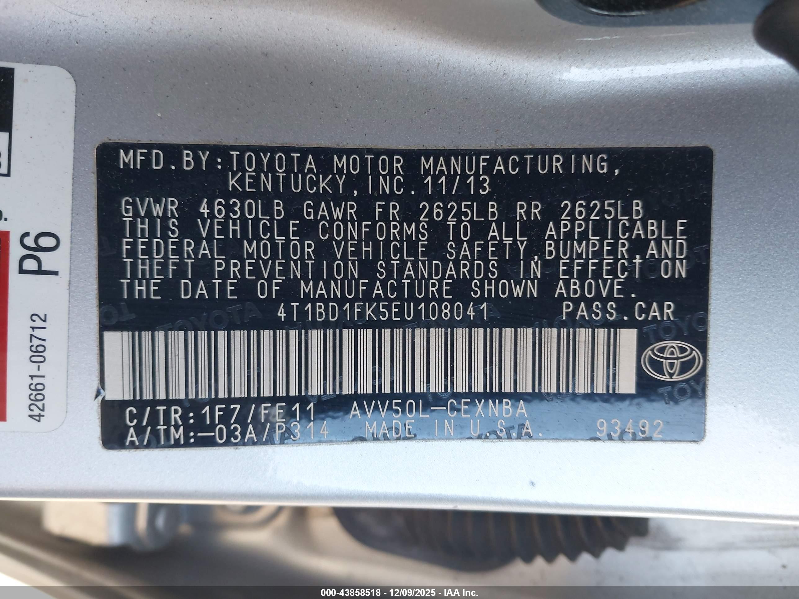 TOYOTA CAMRY image 9