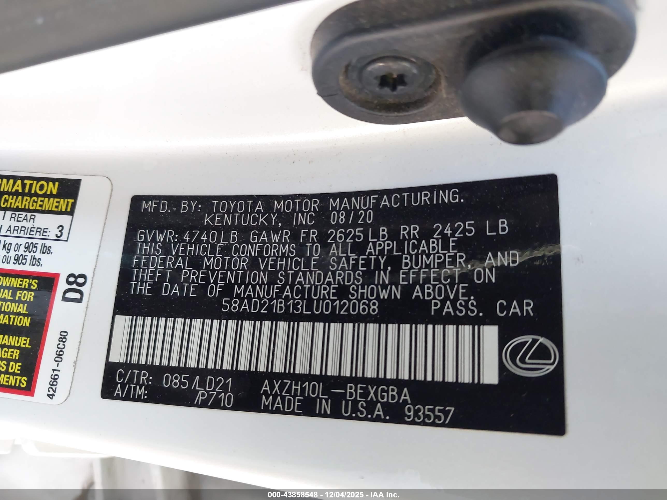LEXUS ES image 9