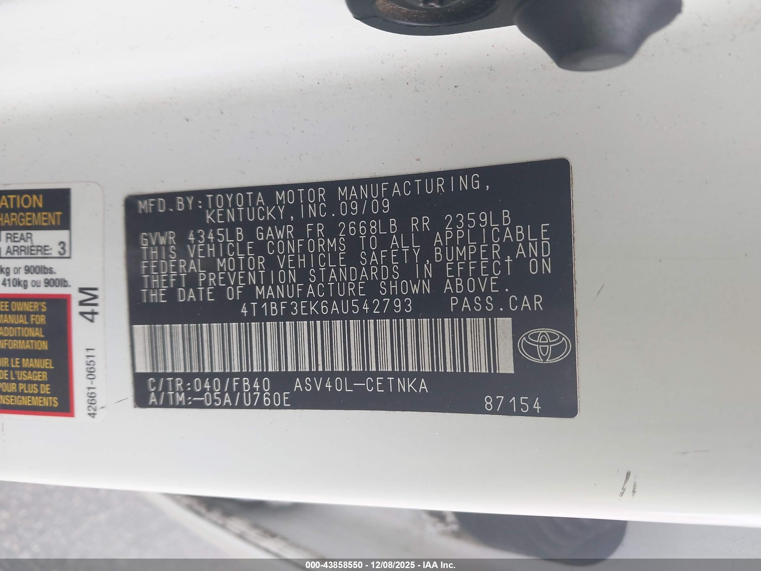 TOYOTA CAMRY image 9