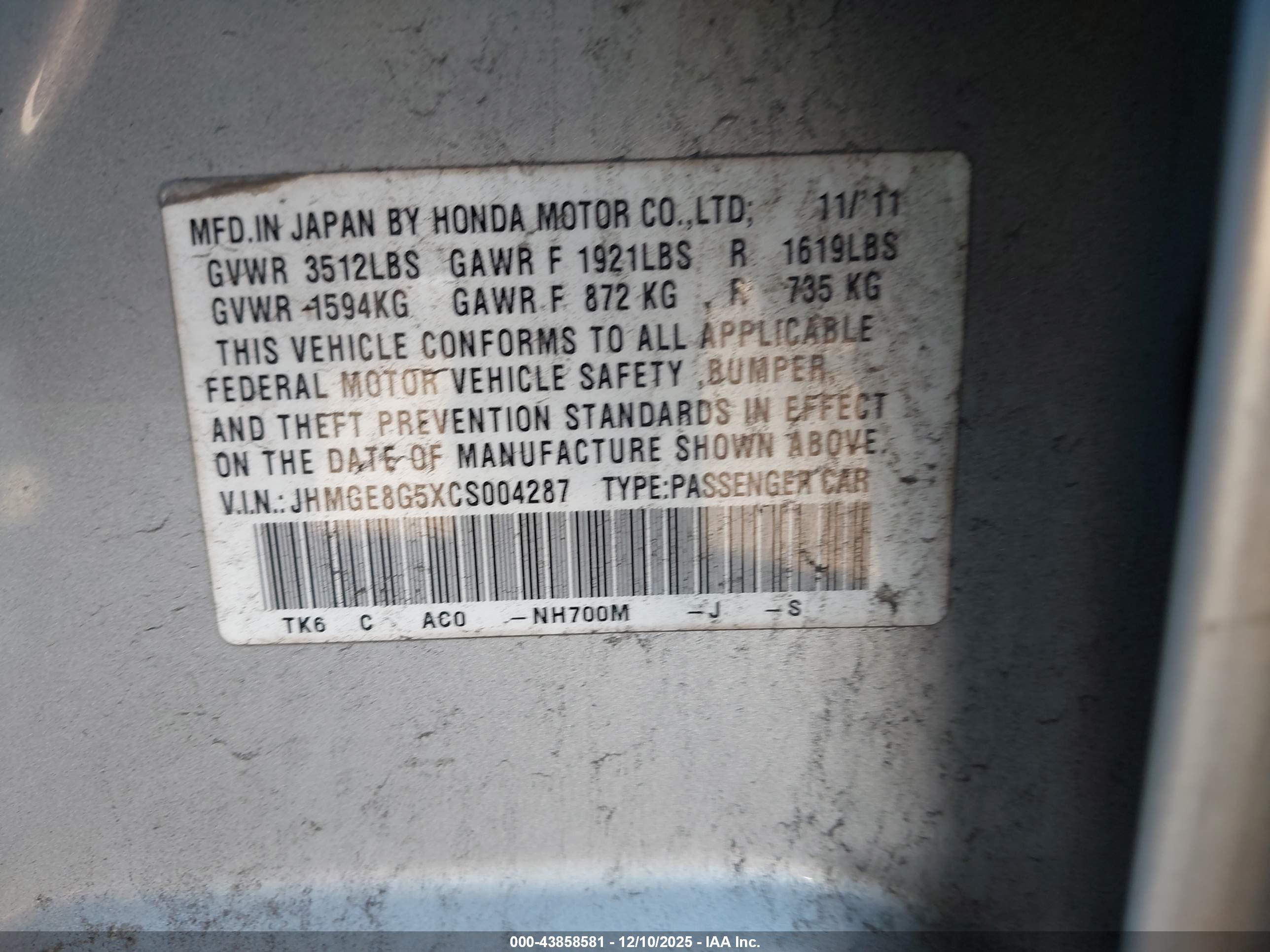 HONDA FIT image 9
