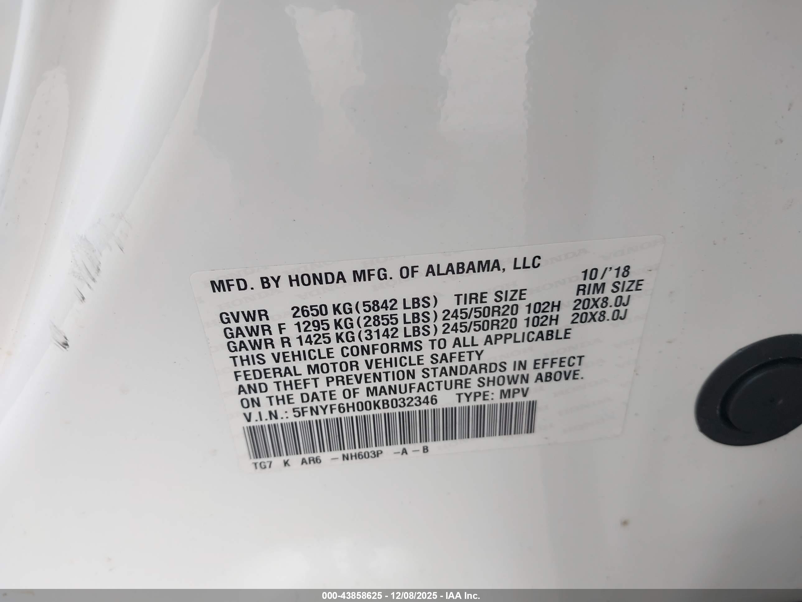 HONDA PILOT image 9