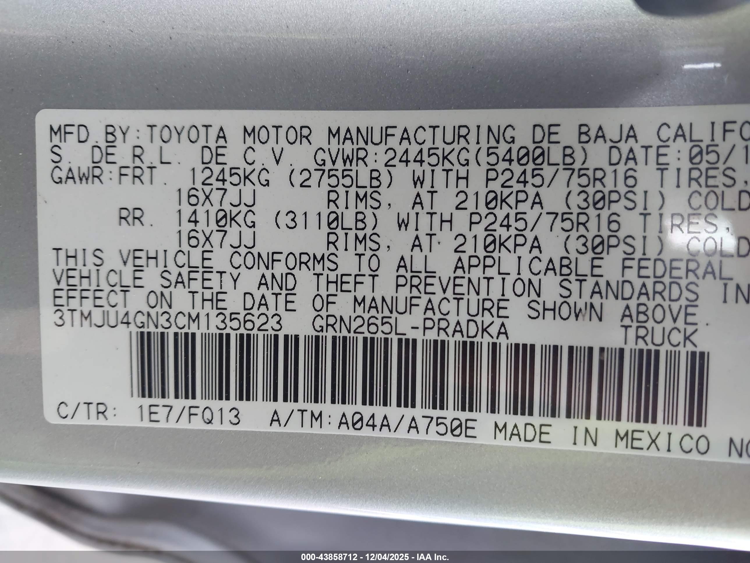 TOYOTA TACOMA image 9