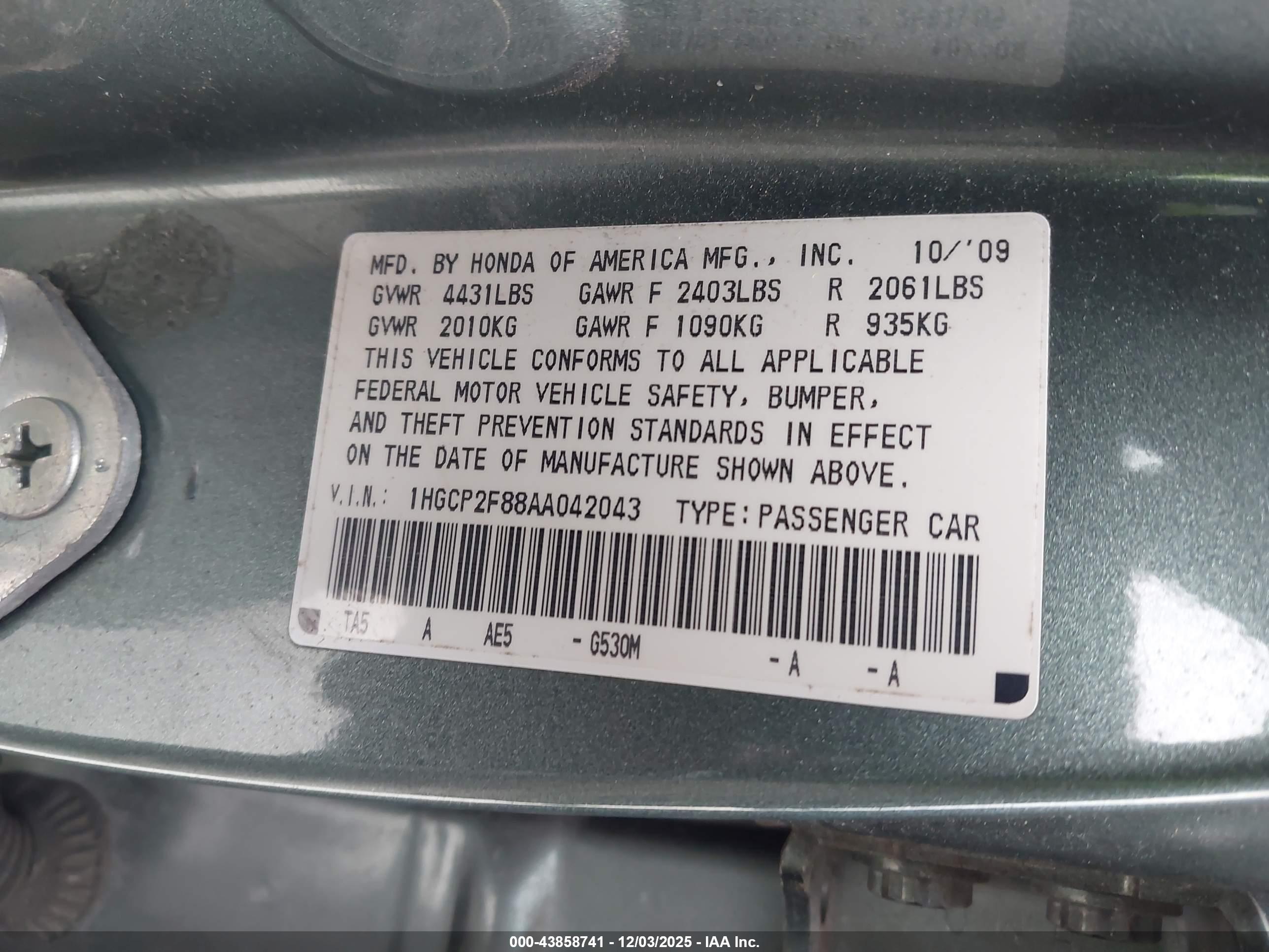 HONDA ACCORD image 9