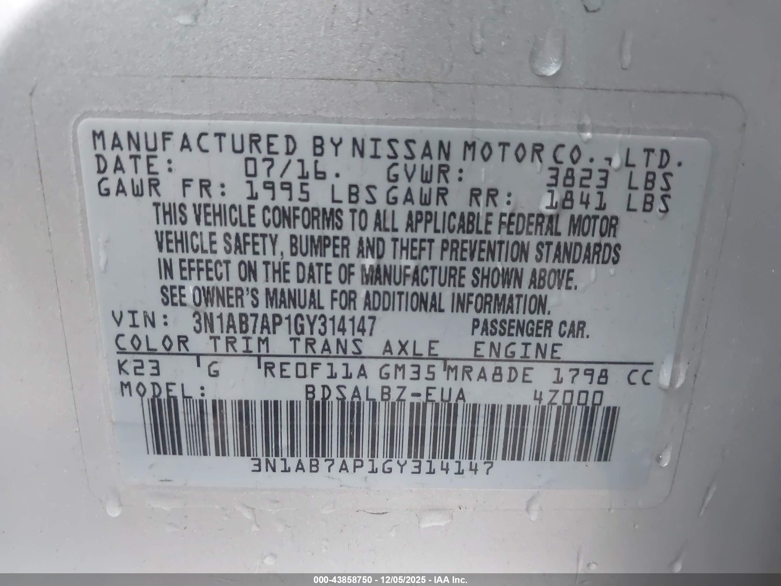 NISSAN SENTRA image 9