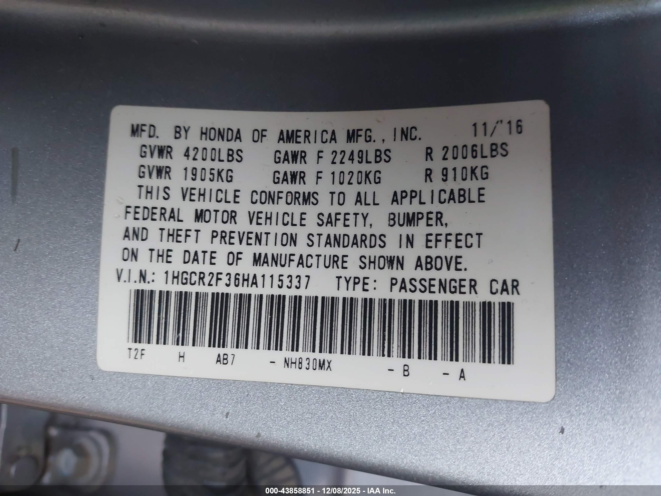 HONDA ACCORD image 9
