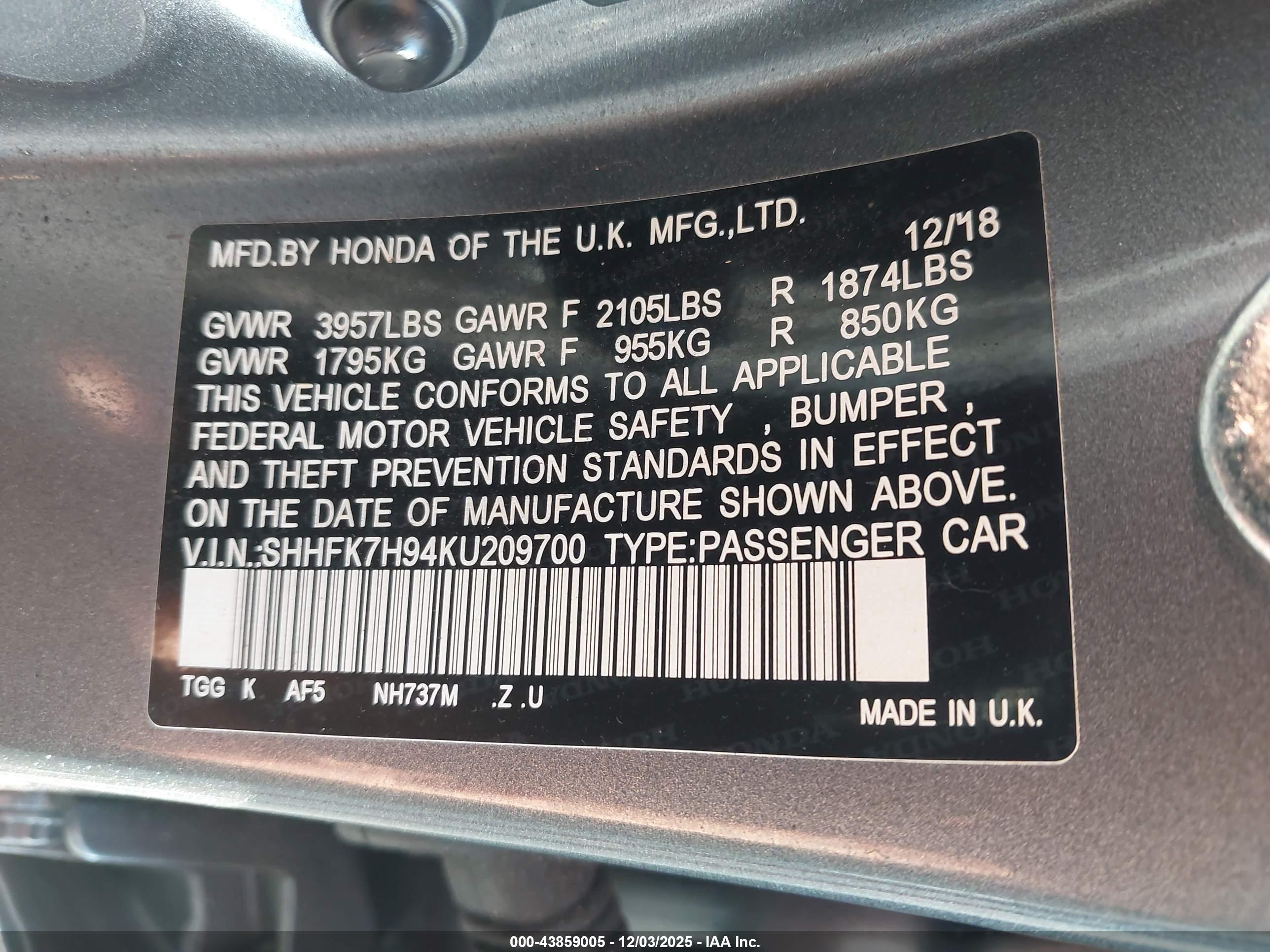HONDA CIVIC image 9