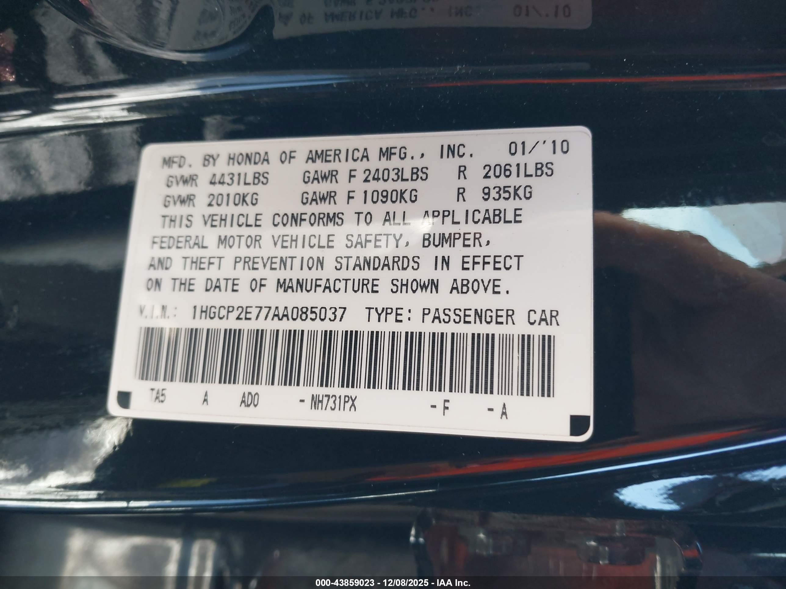 HONDA ACCORD image 9