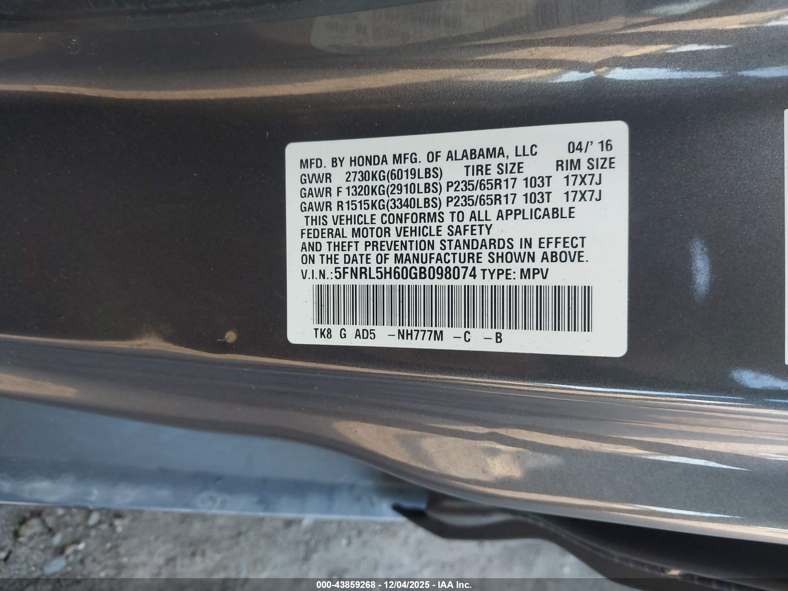 HONDA ODYSSEY image 9