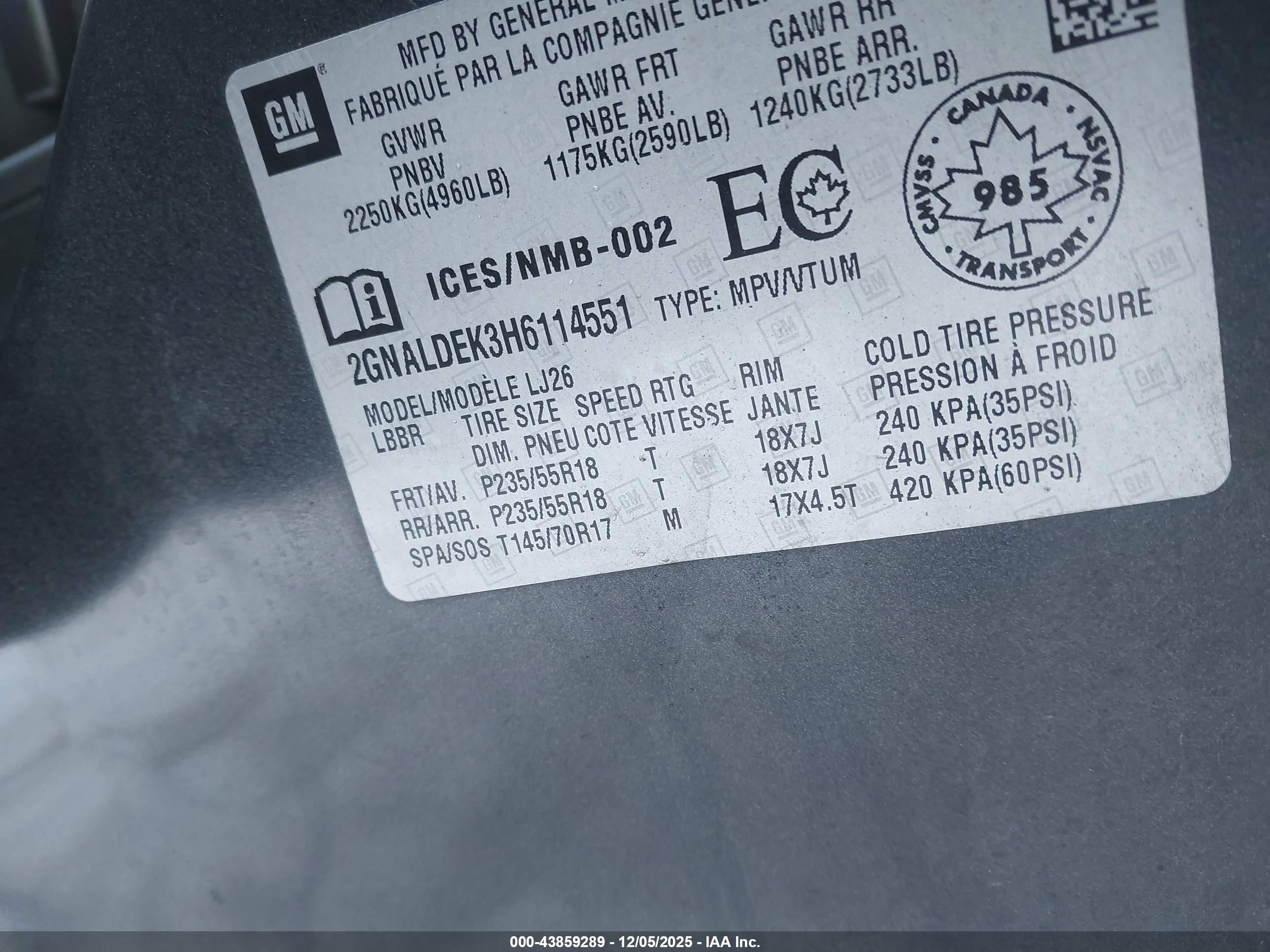 CHEVROLET EQUINOX image 9