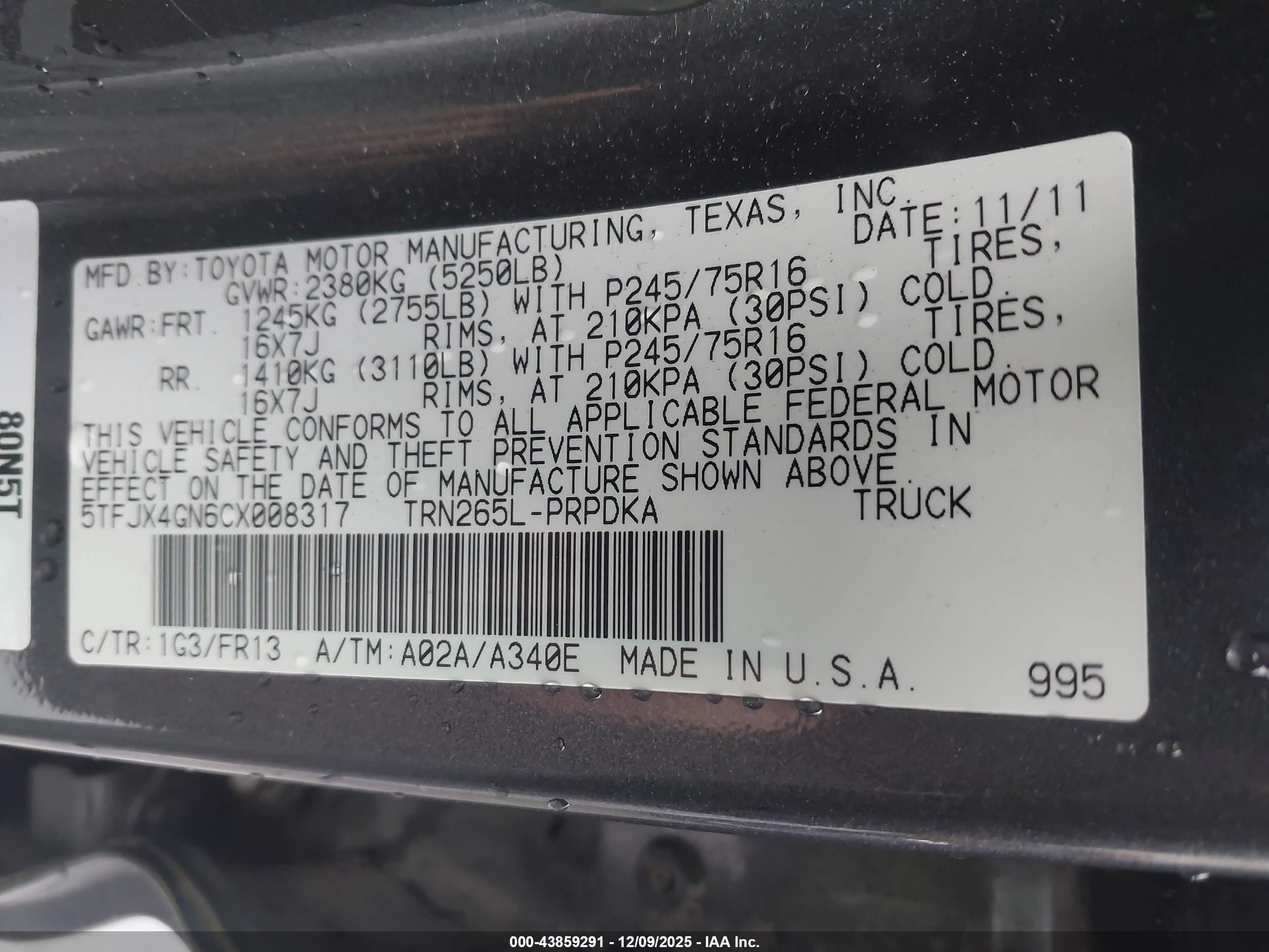 TOYOTA TACOMA image 9