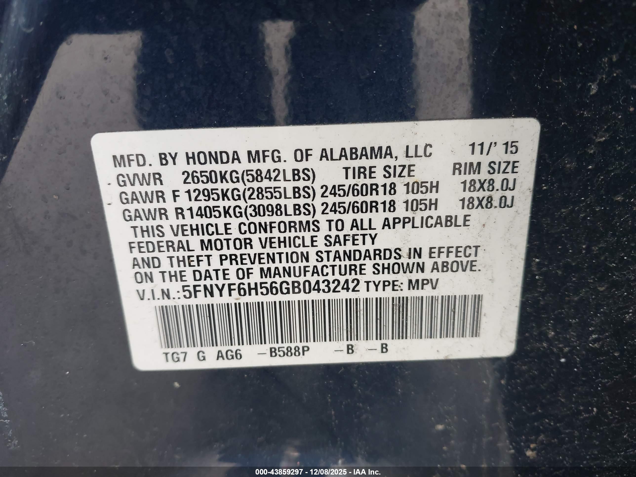 HONDA PILOT image 9