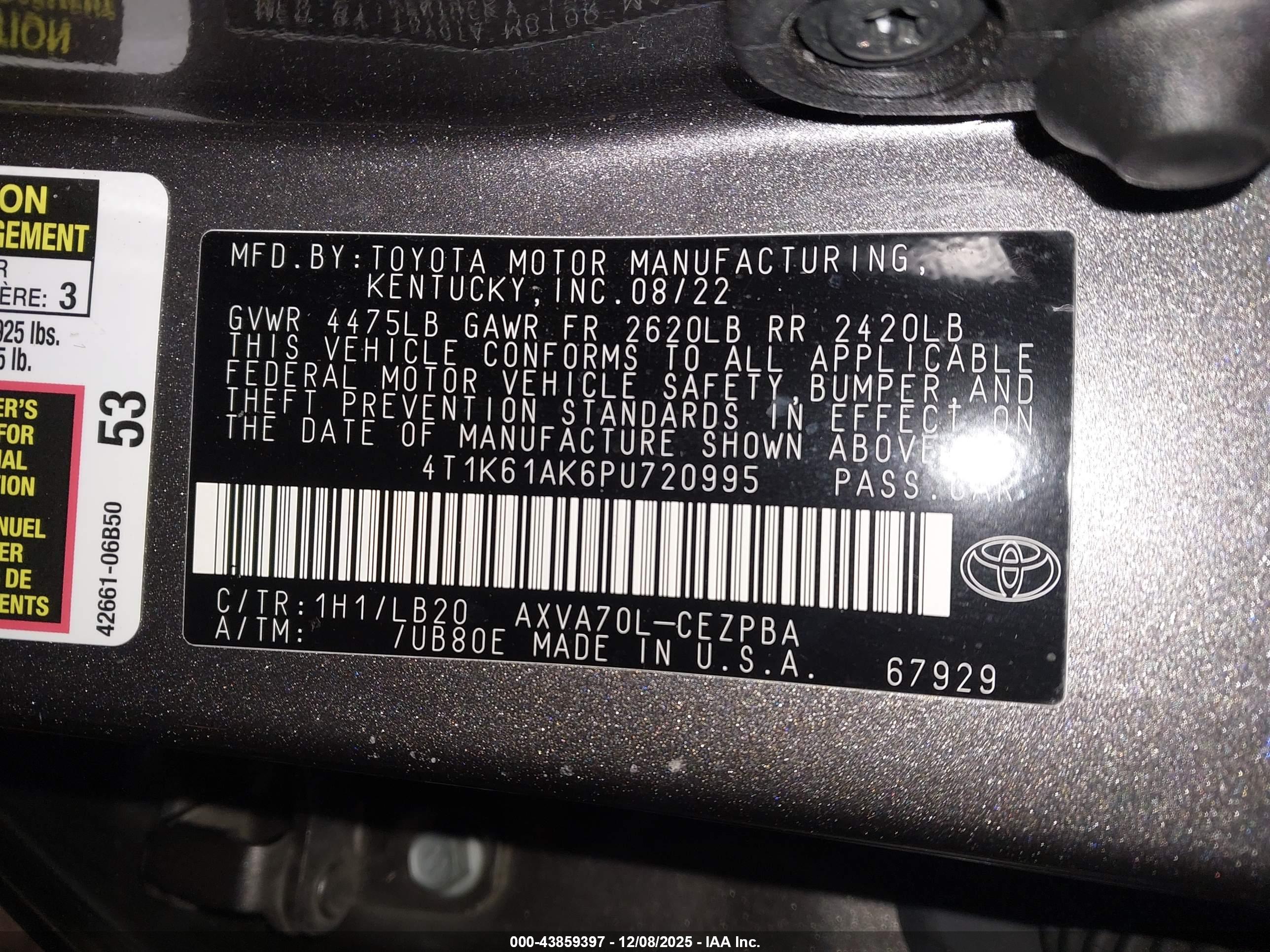 TOYOTA CAMRY image 9