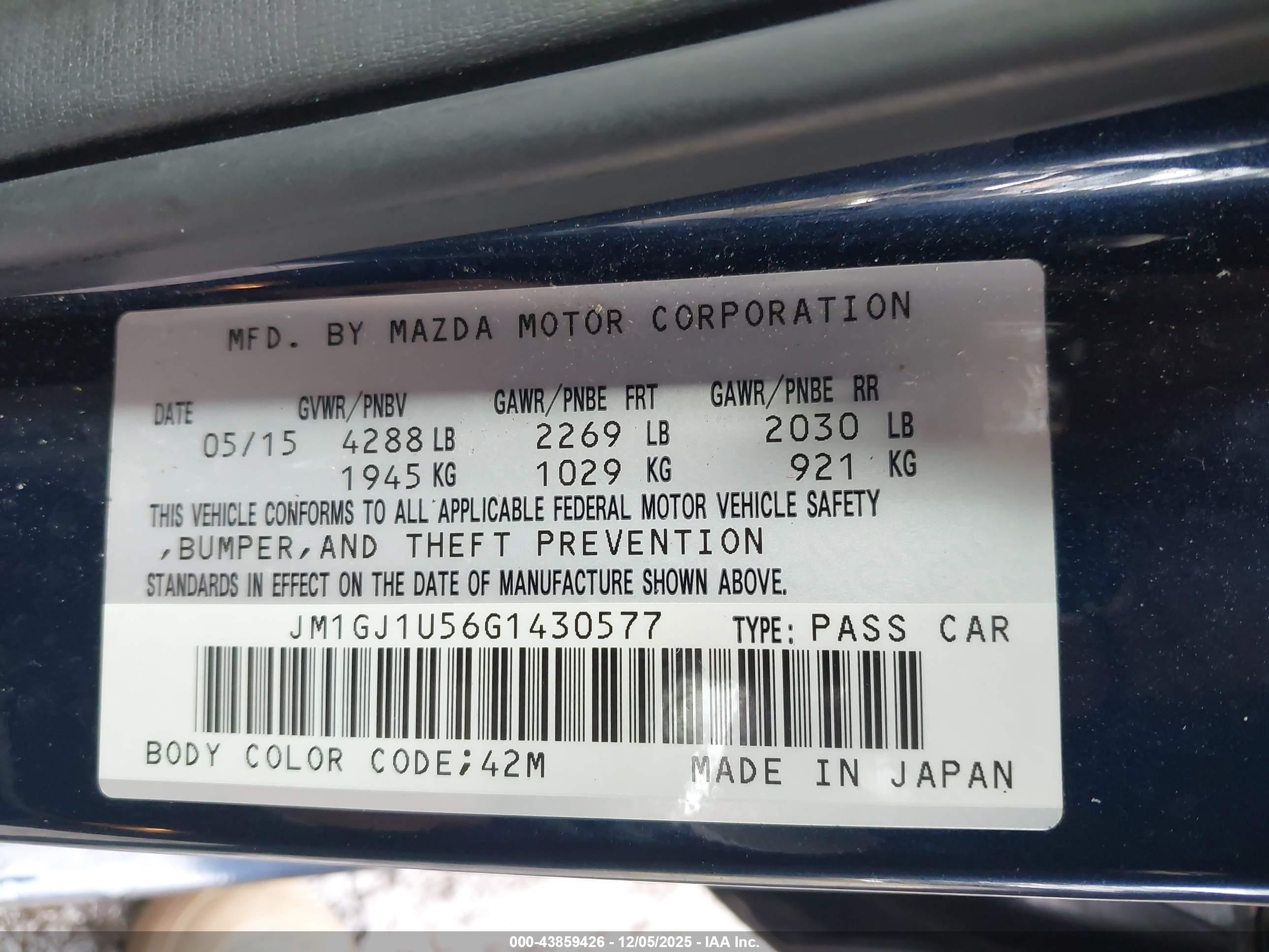 MAZDA MAZDA6 image 9