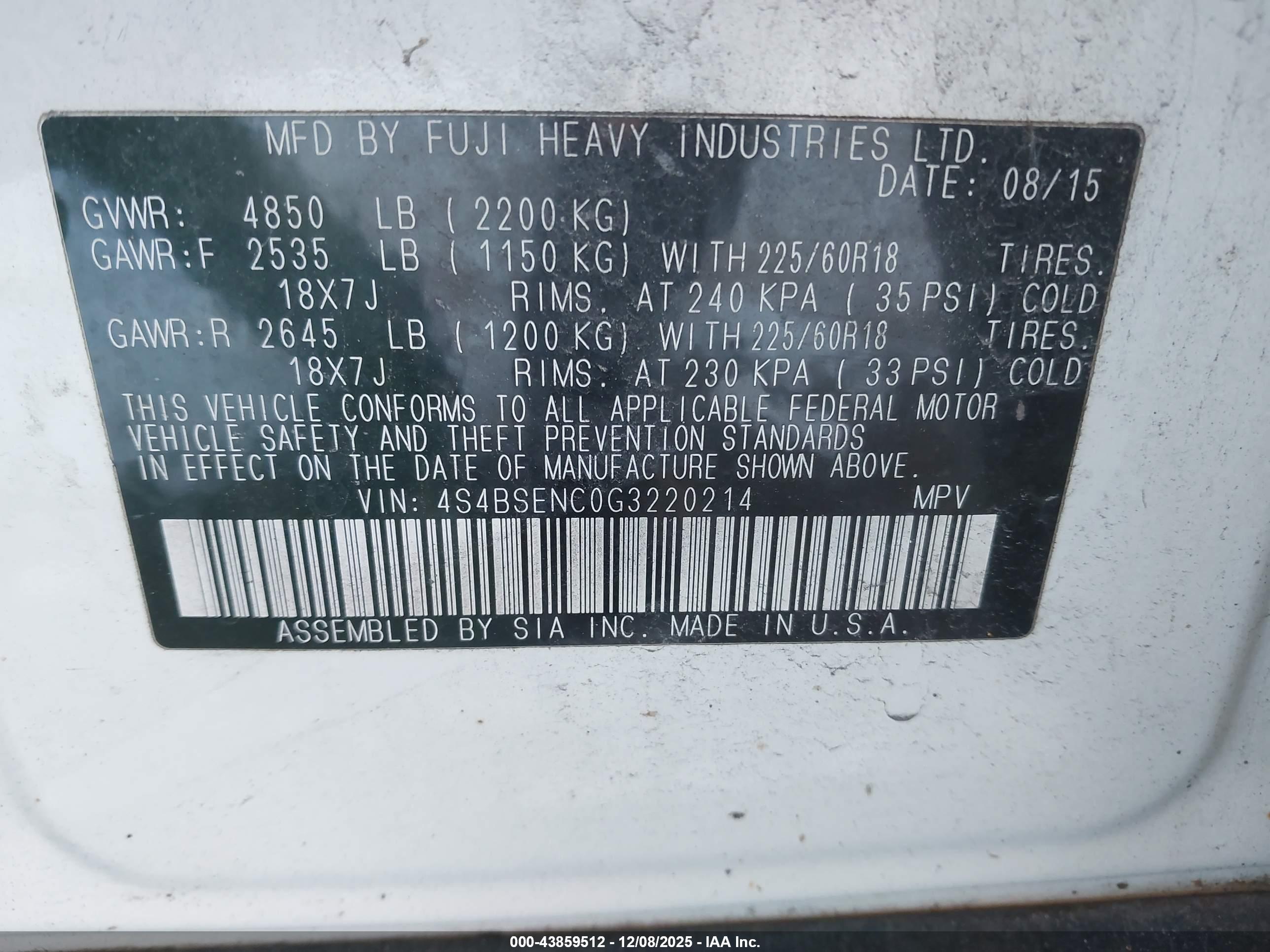 SUBARU OUTBACK image 9