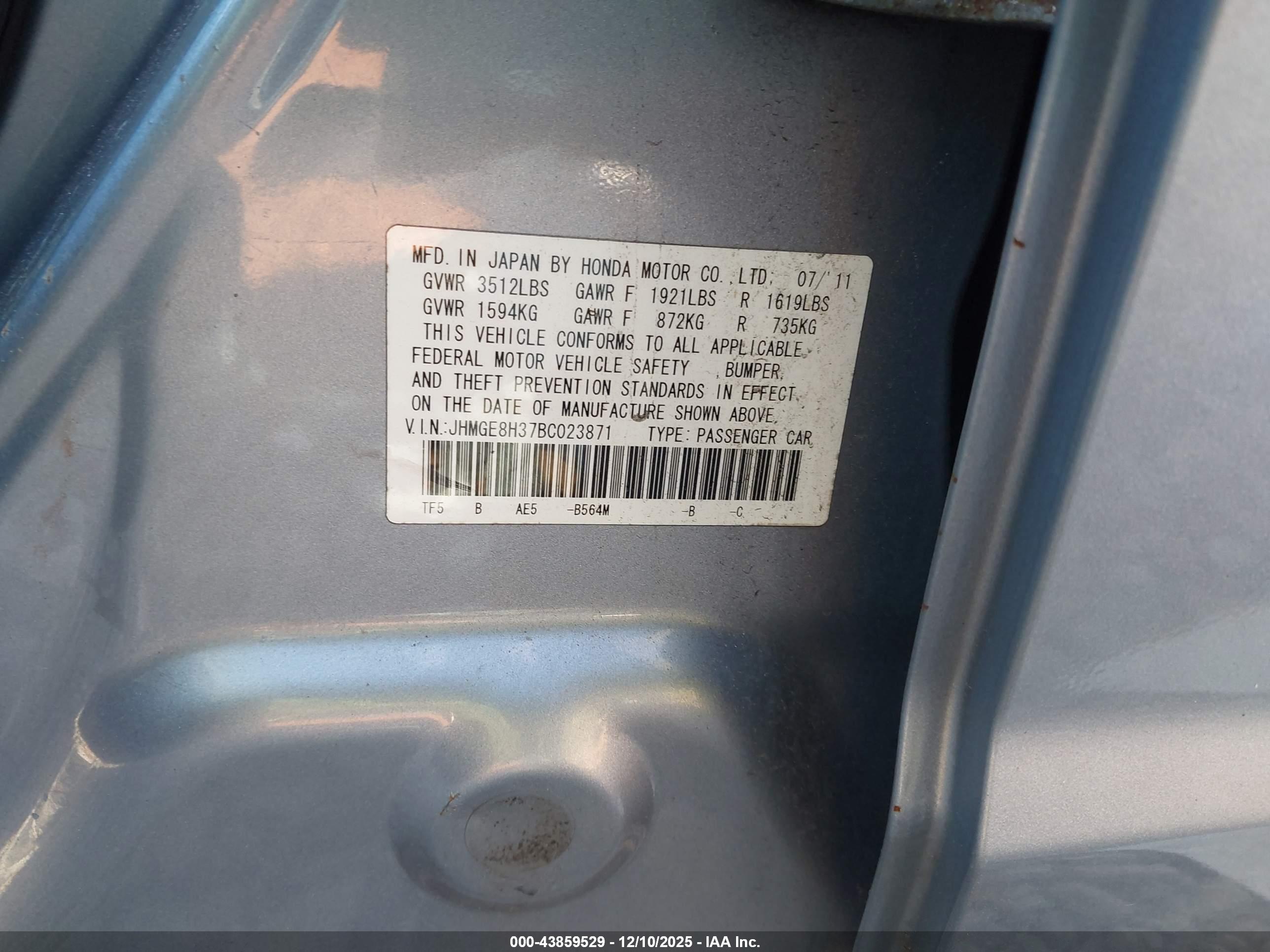 HONDA FIT image 9