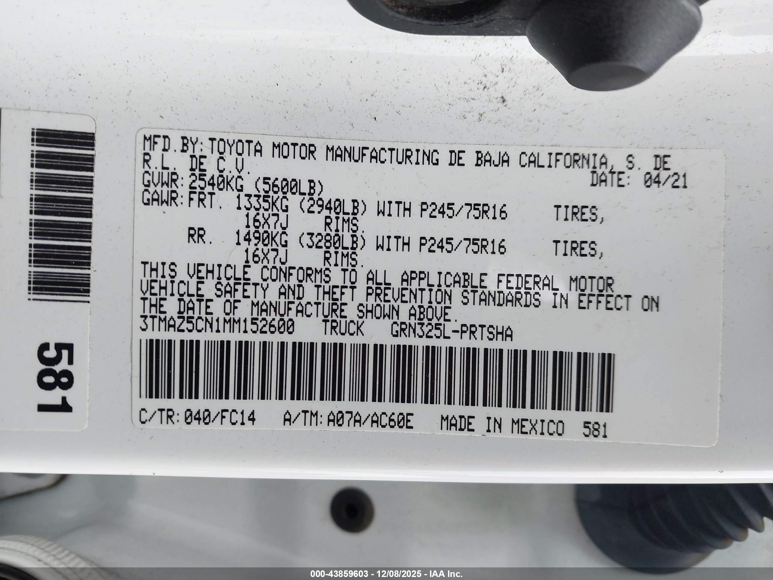 TOYOTA TACOMA image 9