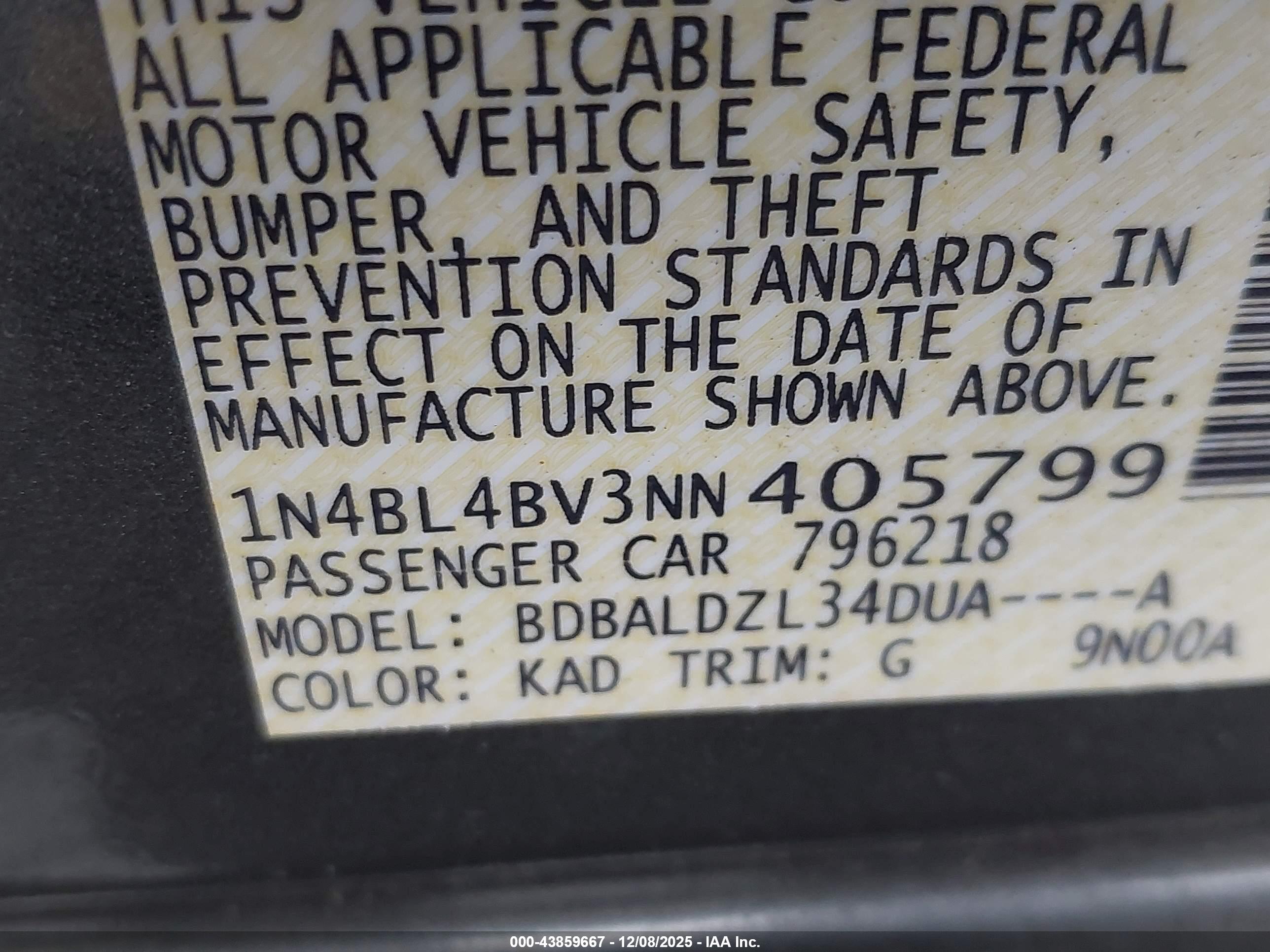 NISSAN ALTIMA image 9