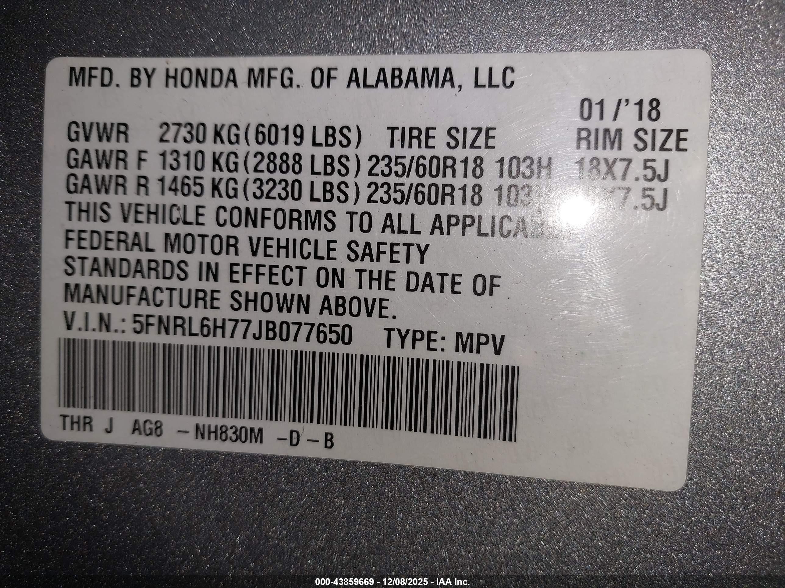 HONDA ODYSSEY image 9