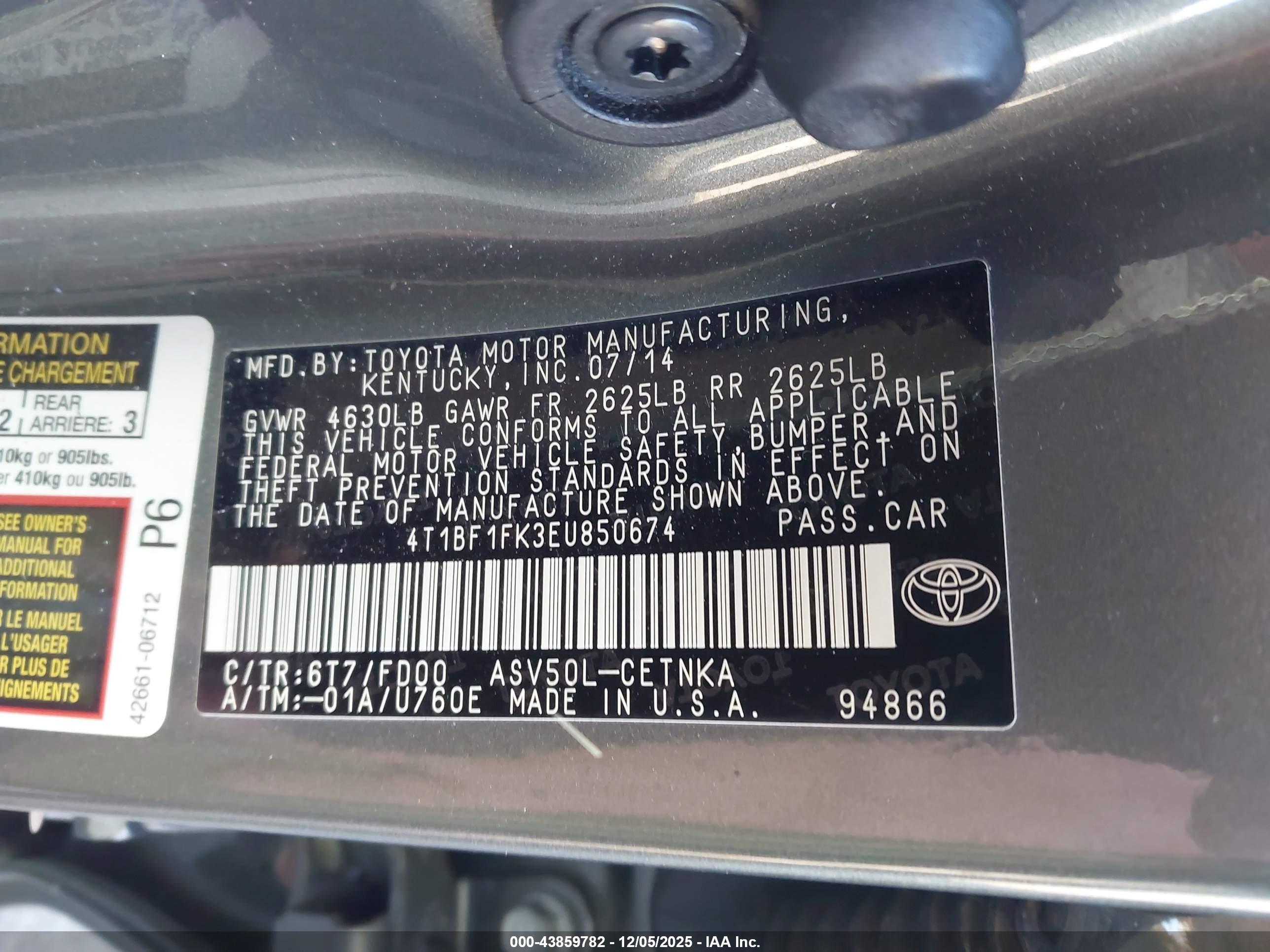 TOYOTA CAMRY image 9