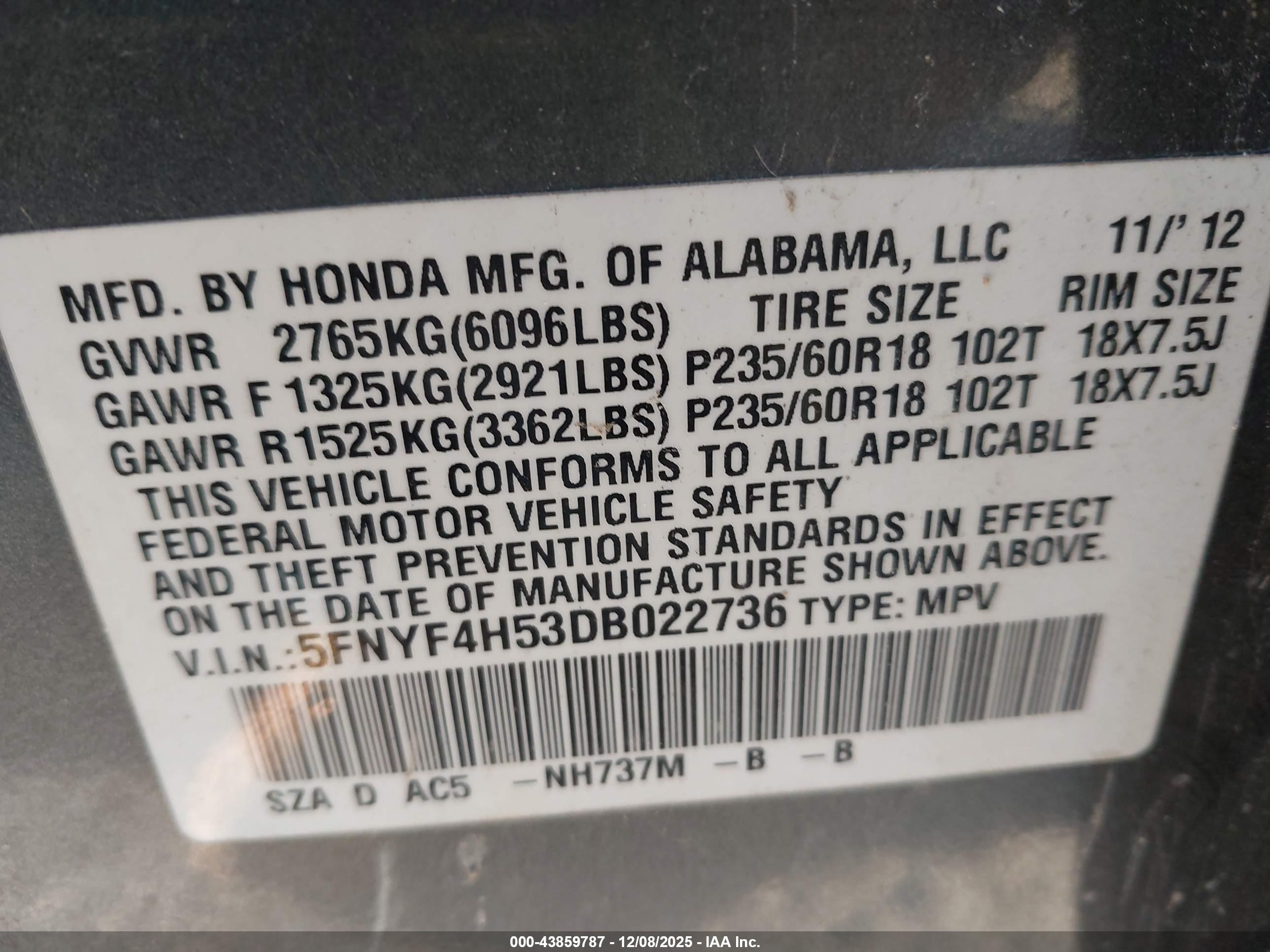 HONDA PILOT image 9