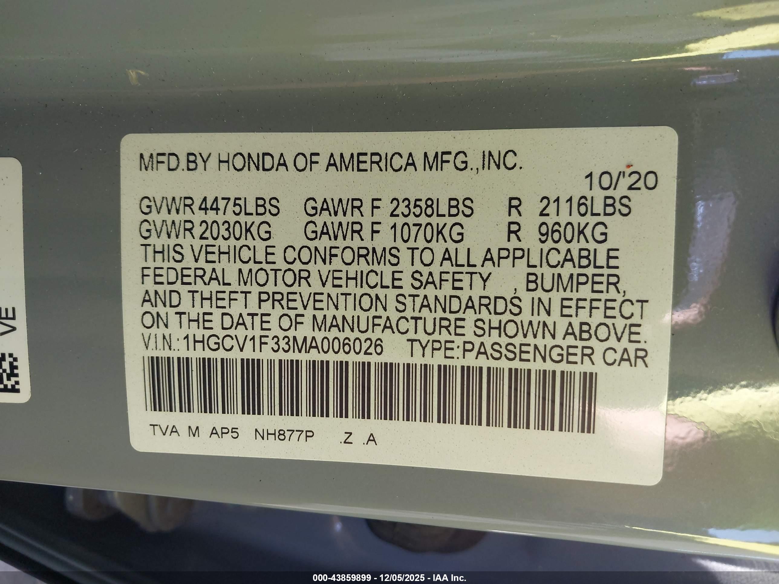 HONDA ACCORD image 9
