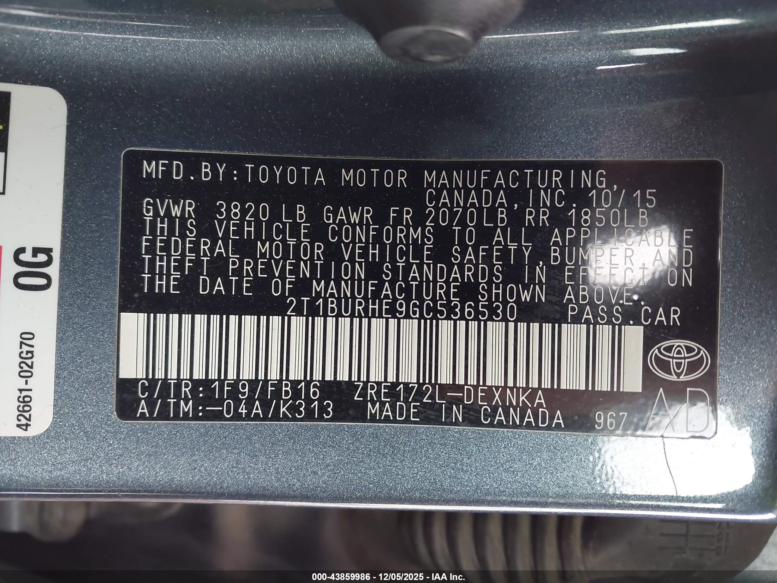 TOYOTA COROLLA image 9